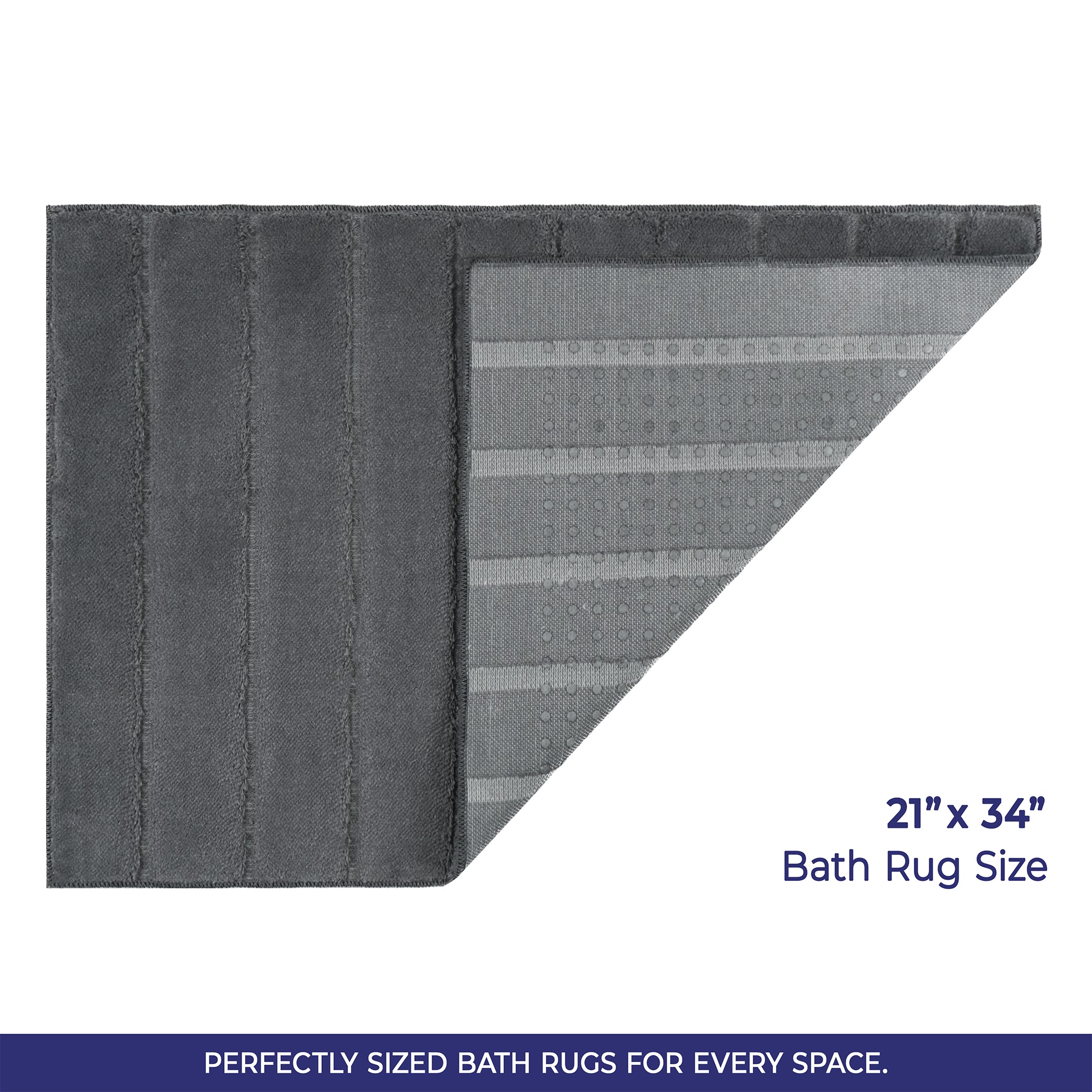American Soft Linen Katiy Bath Rug – 21x34 Inches Non-Slip Premium Cotton Comfort - Bath Mats for Bathroom