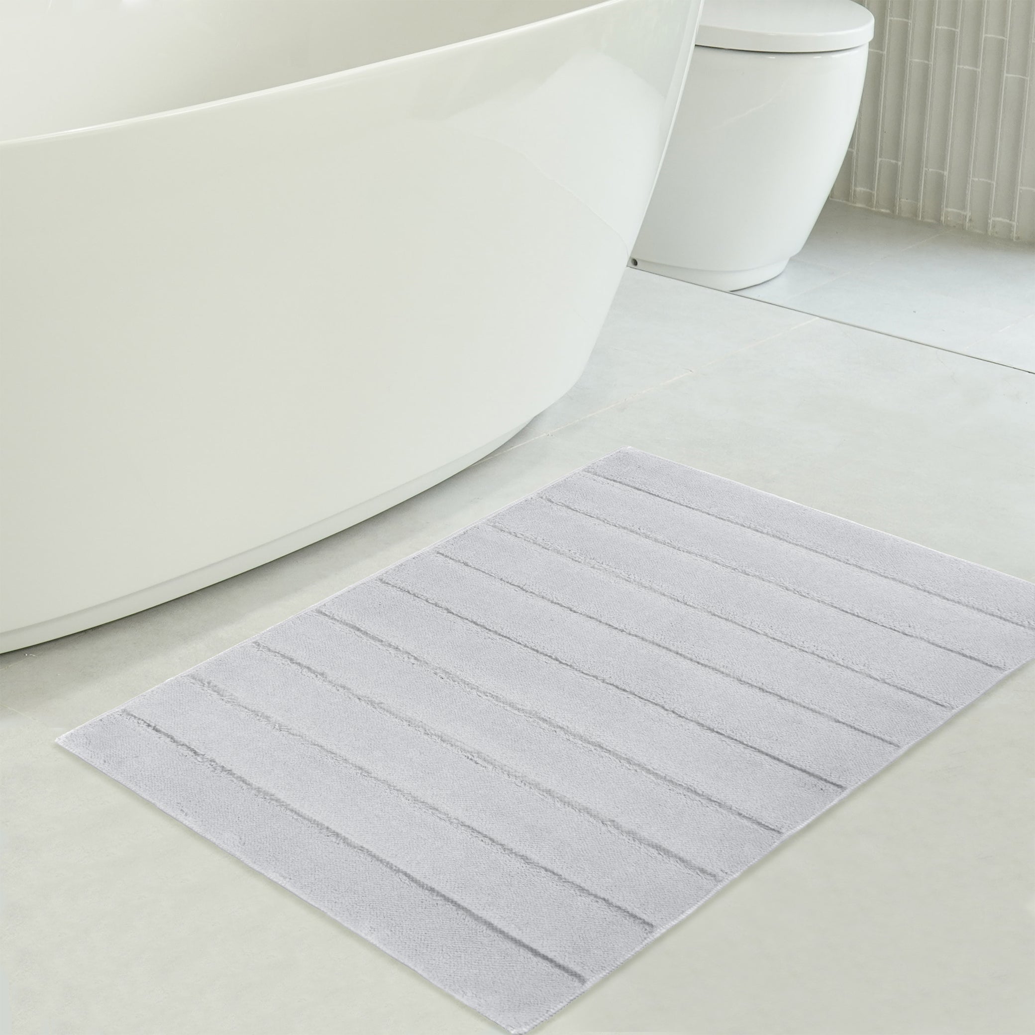 American Soft Linen Katiy Bath Rug – 21x34 Inches Non-Slip Premium Cotton Comfort - Bath Mats for Bathroom