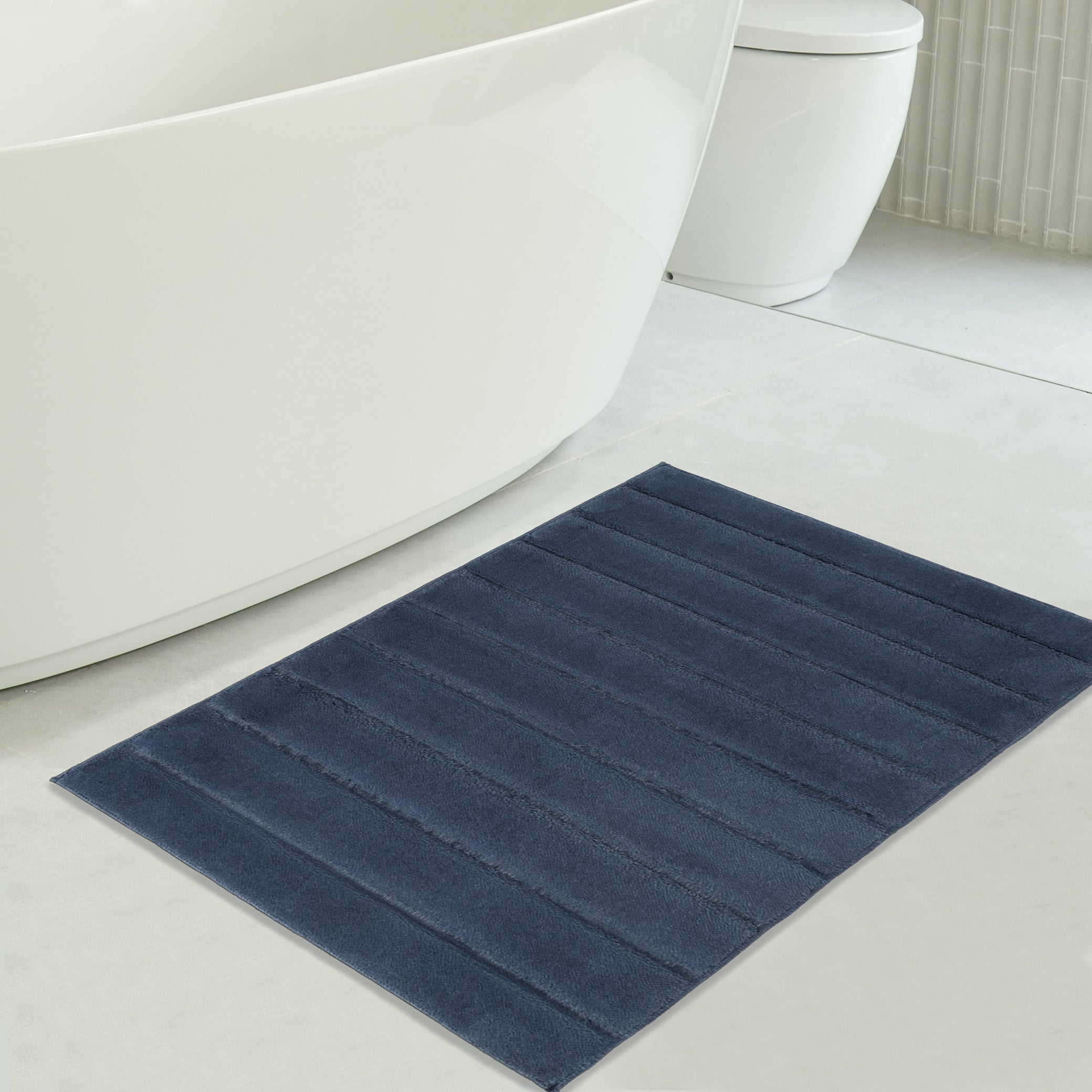 American Soft Linen Katiy Bath Rug – 21x34 Inches Non-Slip Premium Cotton Comfort - Bath Mats for Bathroom