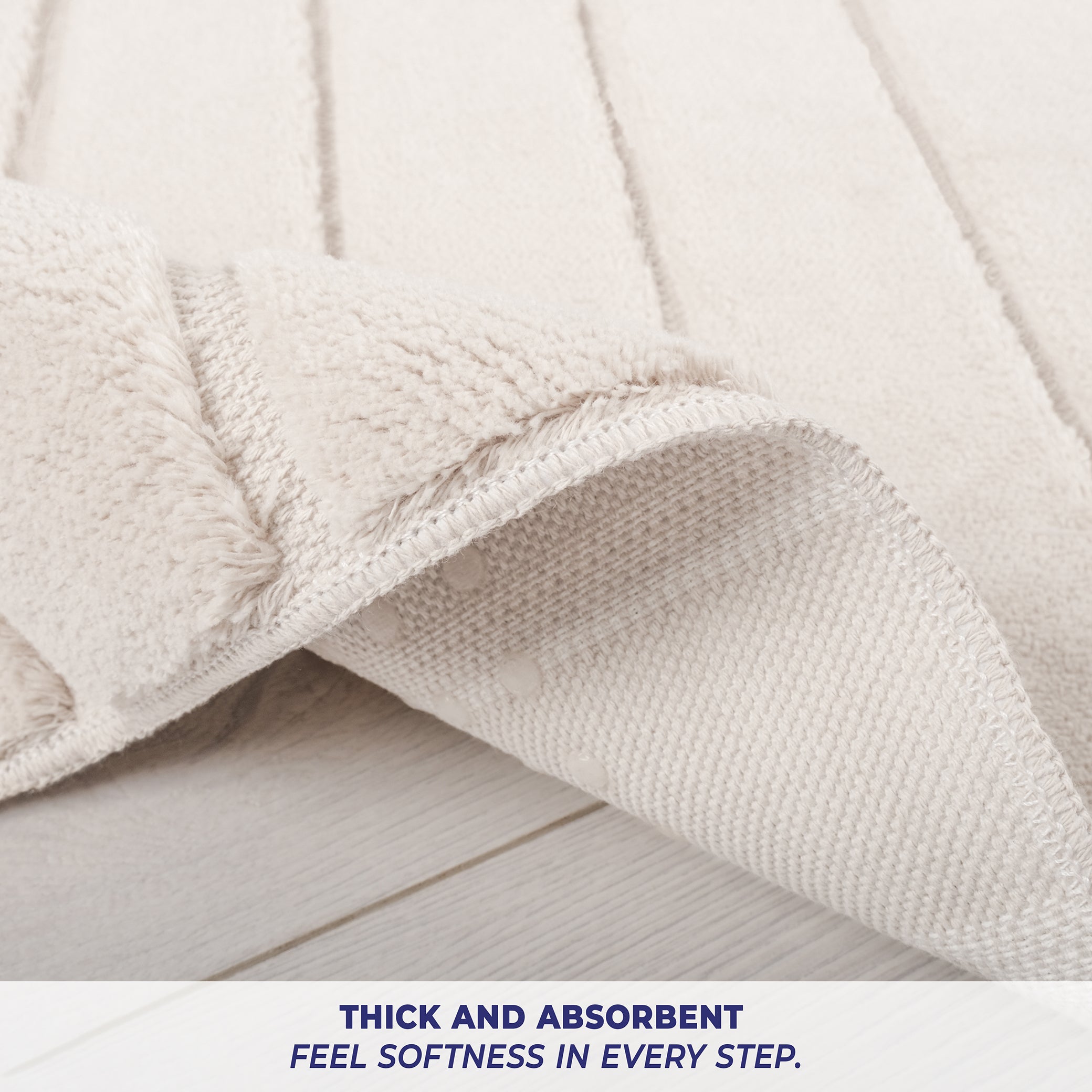 American Soft Linen Katiy Bath Rug – 21x34 Inches Non-Slip Premium Cotton Comfort - Bath Mats for Bathroom