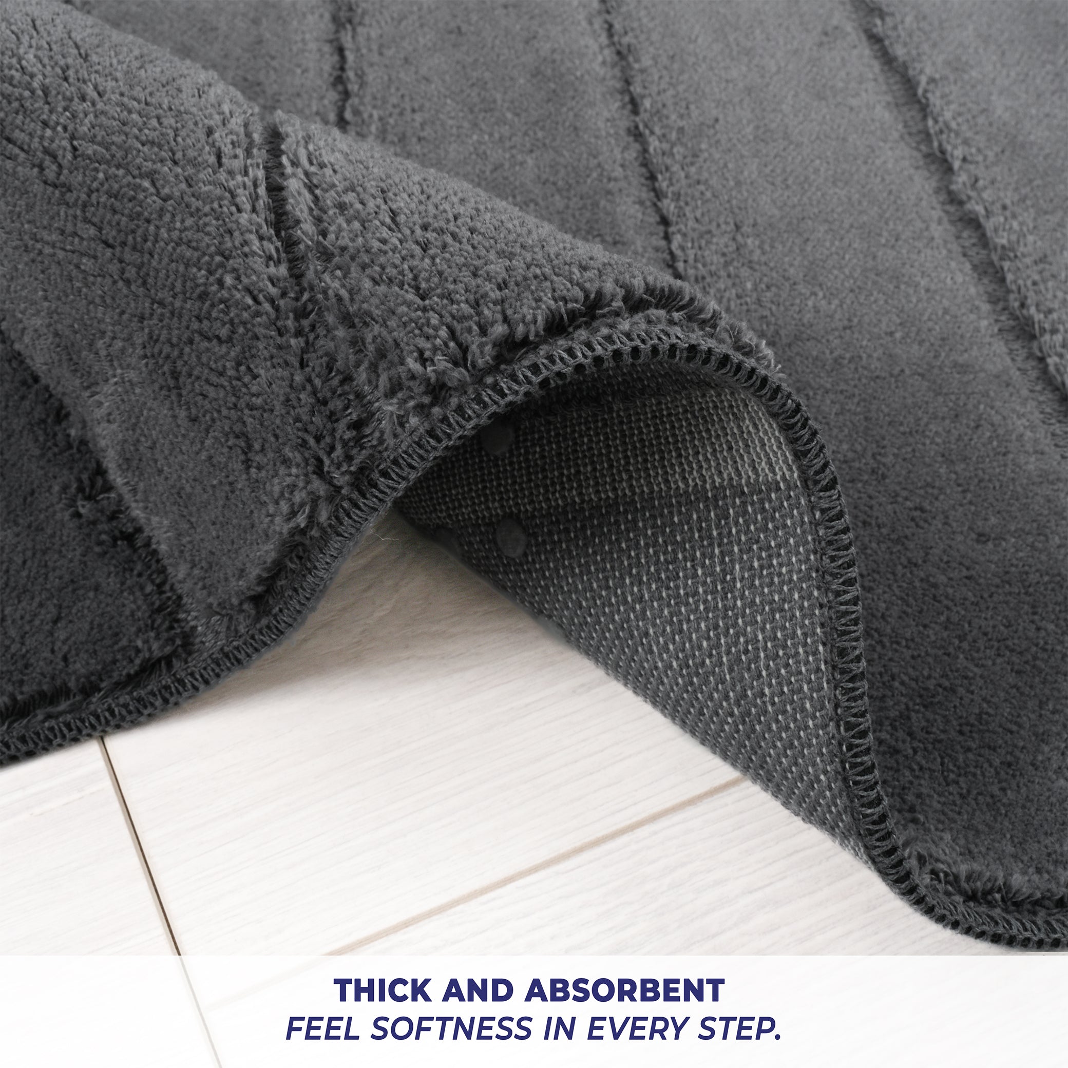 American Soft Linen Katiy Bath Rug – 21x34 Inches Non-Slip Premium Cotton Comfort - Bath Mats for Bathroom