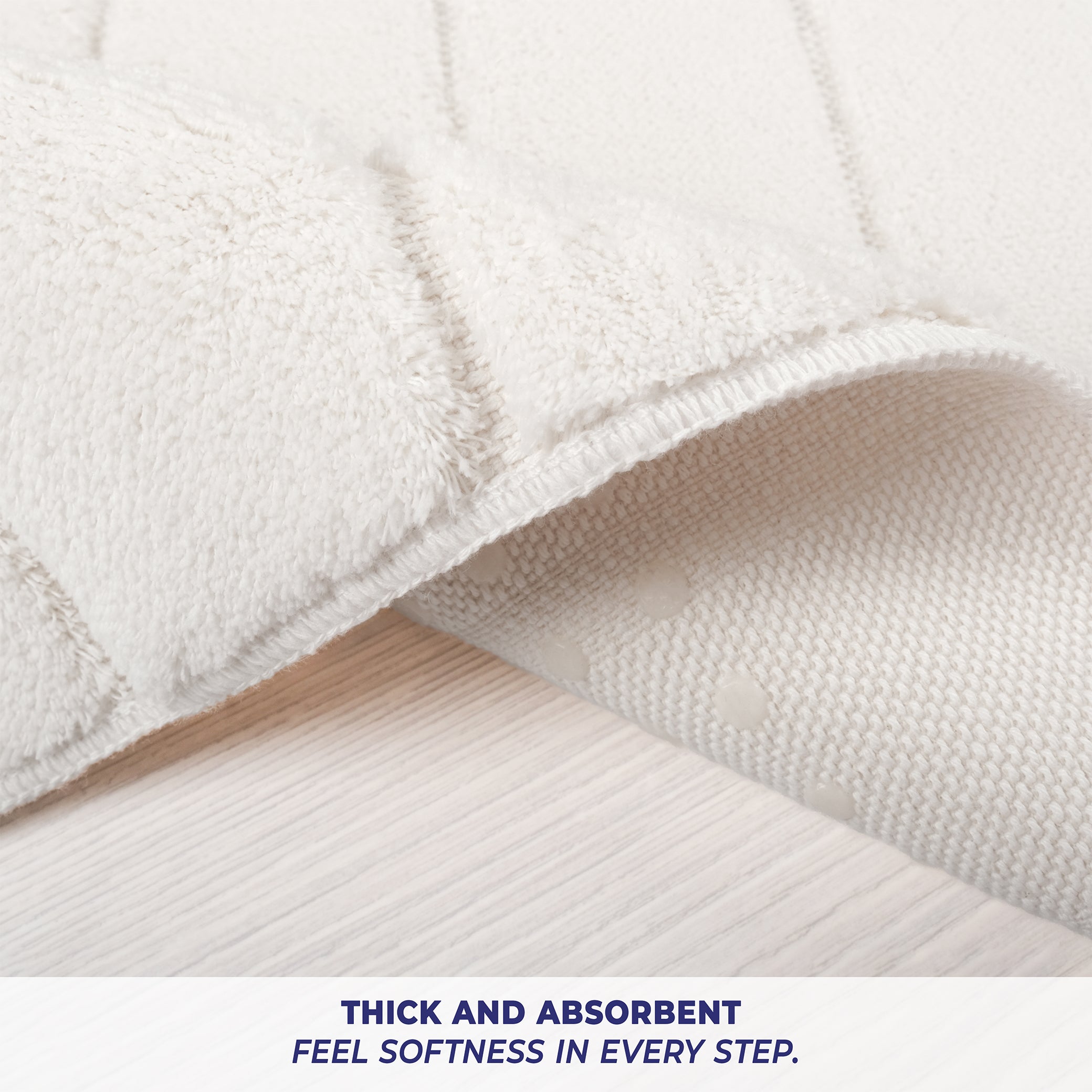American Soft Linen Katiy Bath Rug – 21x34 Inches Non-Slip Premium Cotton Comfort - Bath Mats for Bathroom