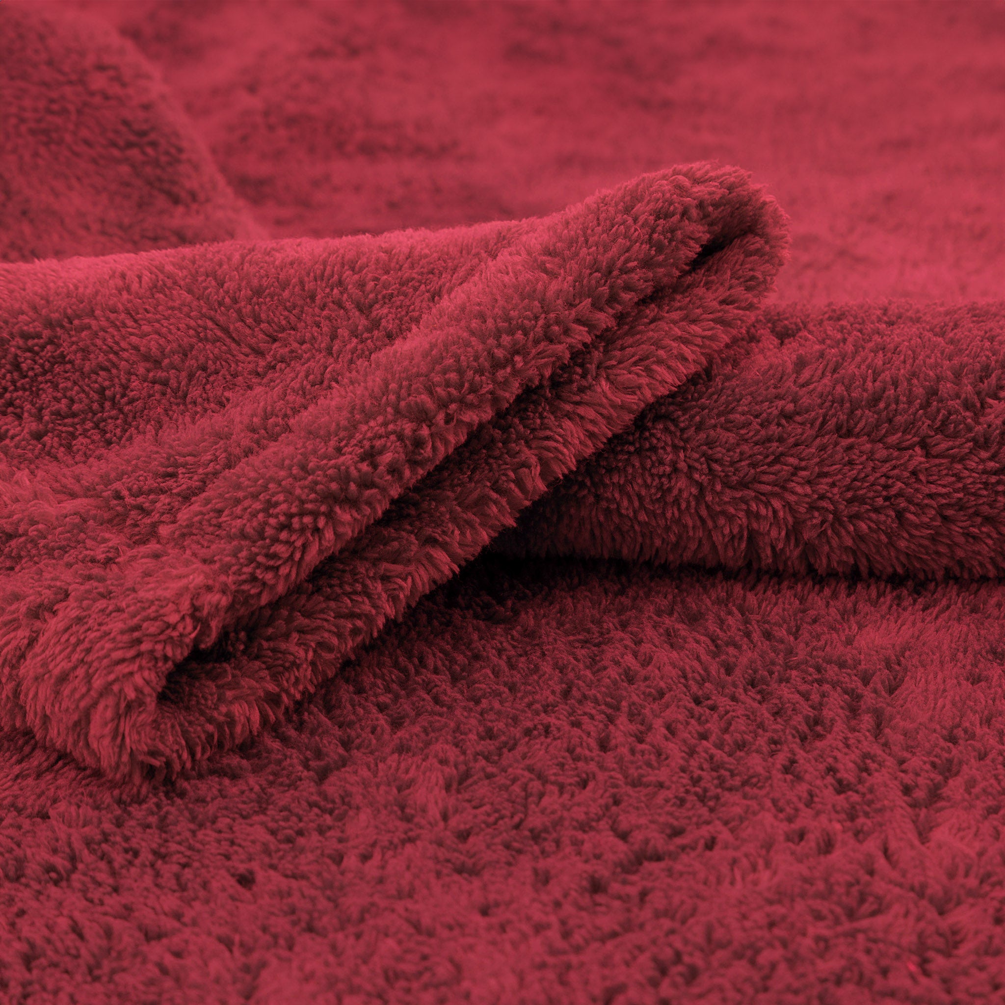 American Soft Linen Super Soft Absorbent and Fluffy Unisex Fleece Bathrobe -12 Set Case Pack -S-M-Bordeaux-red-5