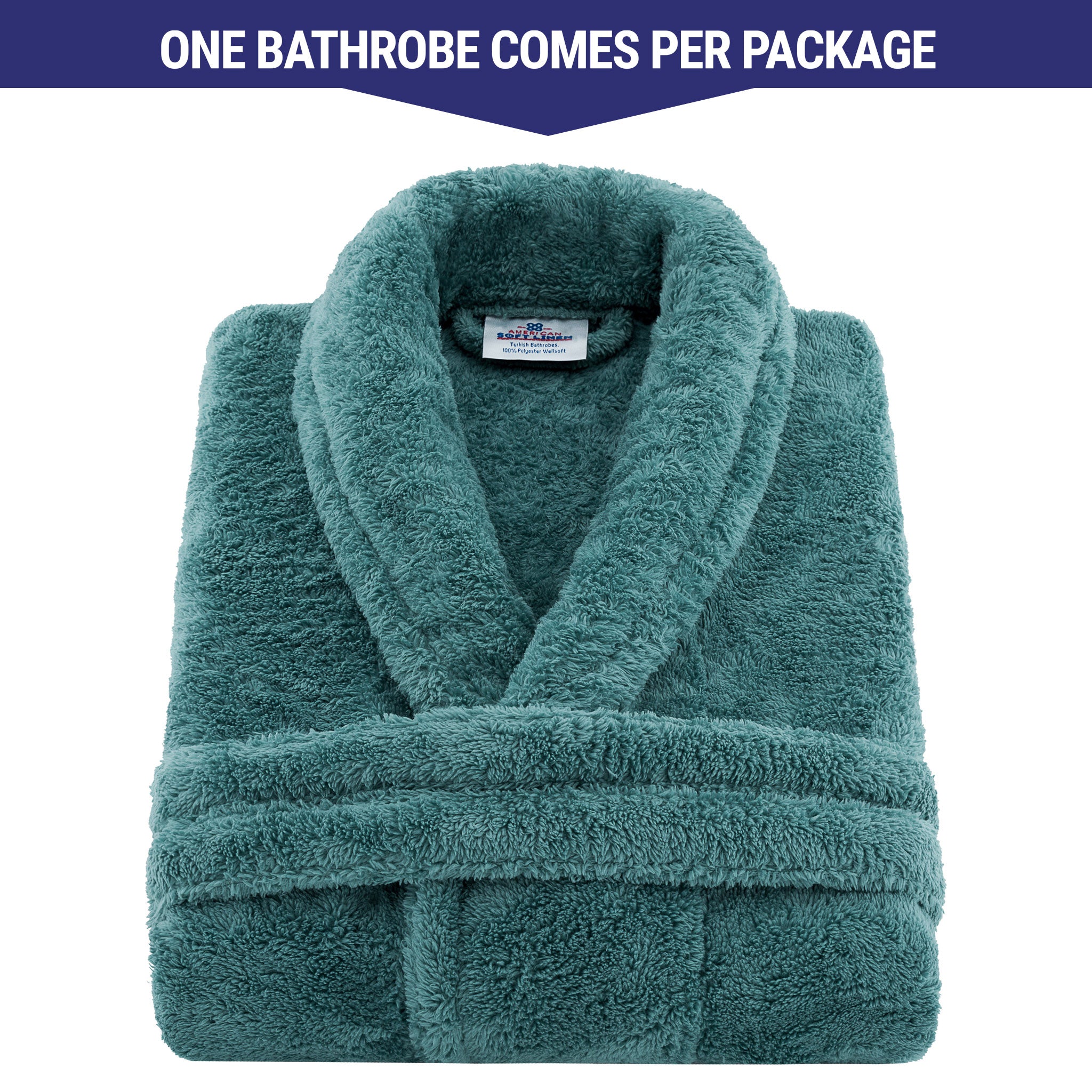 American Soft Linen Super Soft, Absorbent and Fluffy, Unisex Fleece Bathrobe XL-XXL-colonial-blue-2