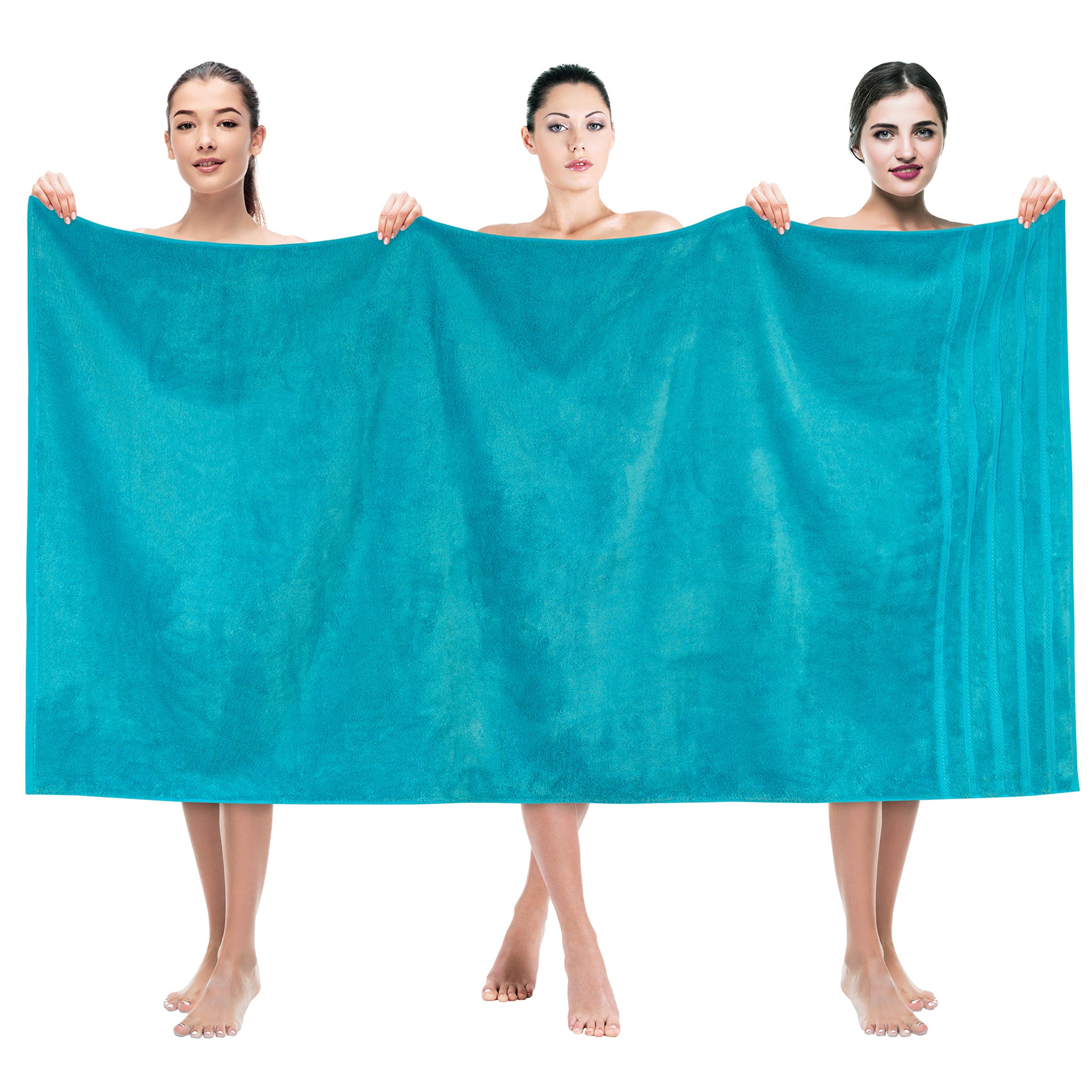 American Soft Linen 35x70 Inch 100% Turkish Cotton Jumbo Bath Sheet aqua-blue-1