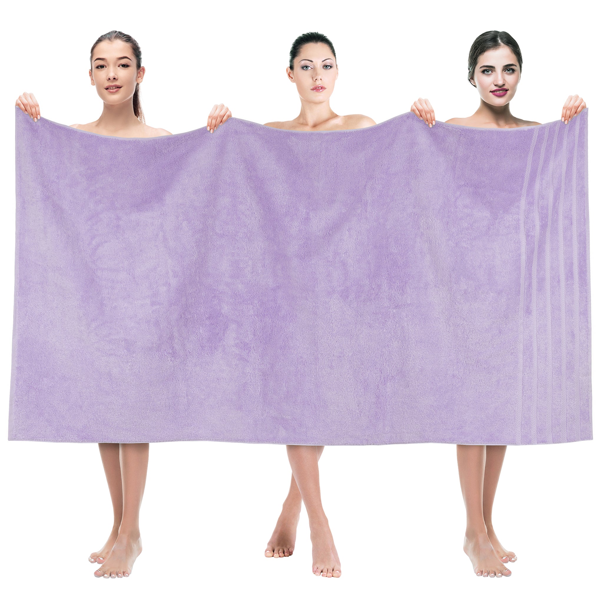 American Soft Linen 35x70 Inch 100% Turkish Cotton Jumbo Bath Sheet lilac-1