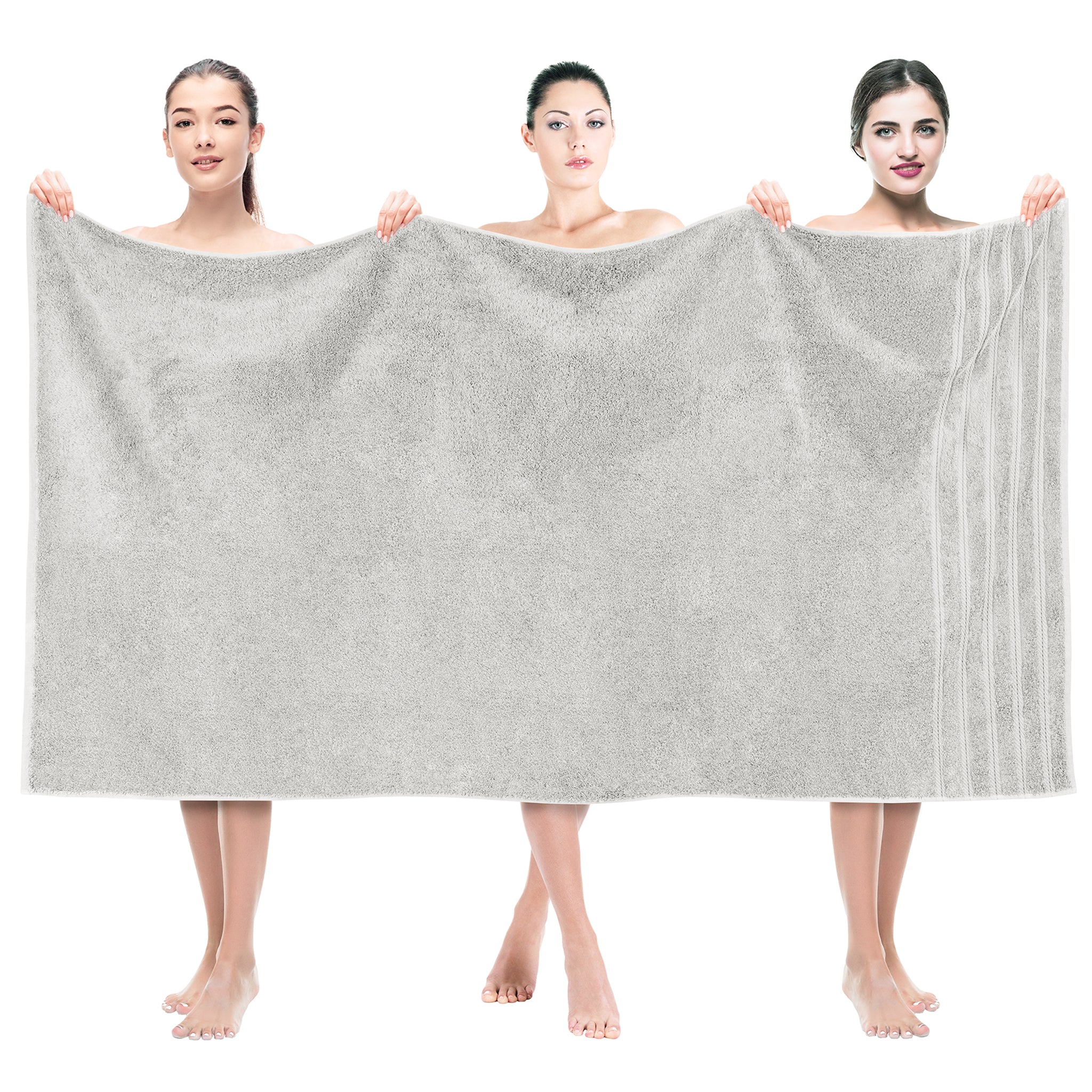 American Soft Linen 35x70 Inch 100% Turkish Cotton Jumbo Bath Sheet silver-gray-1