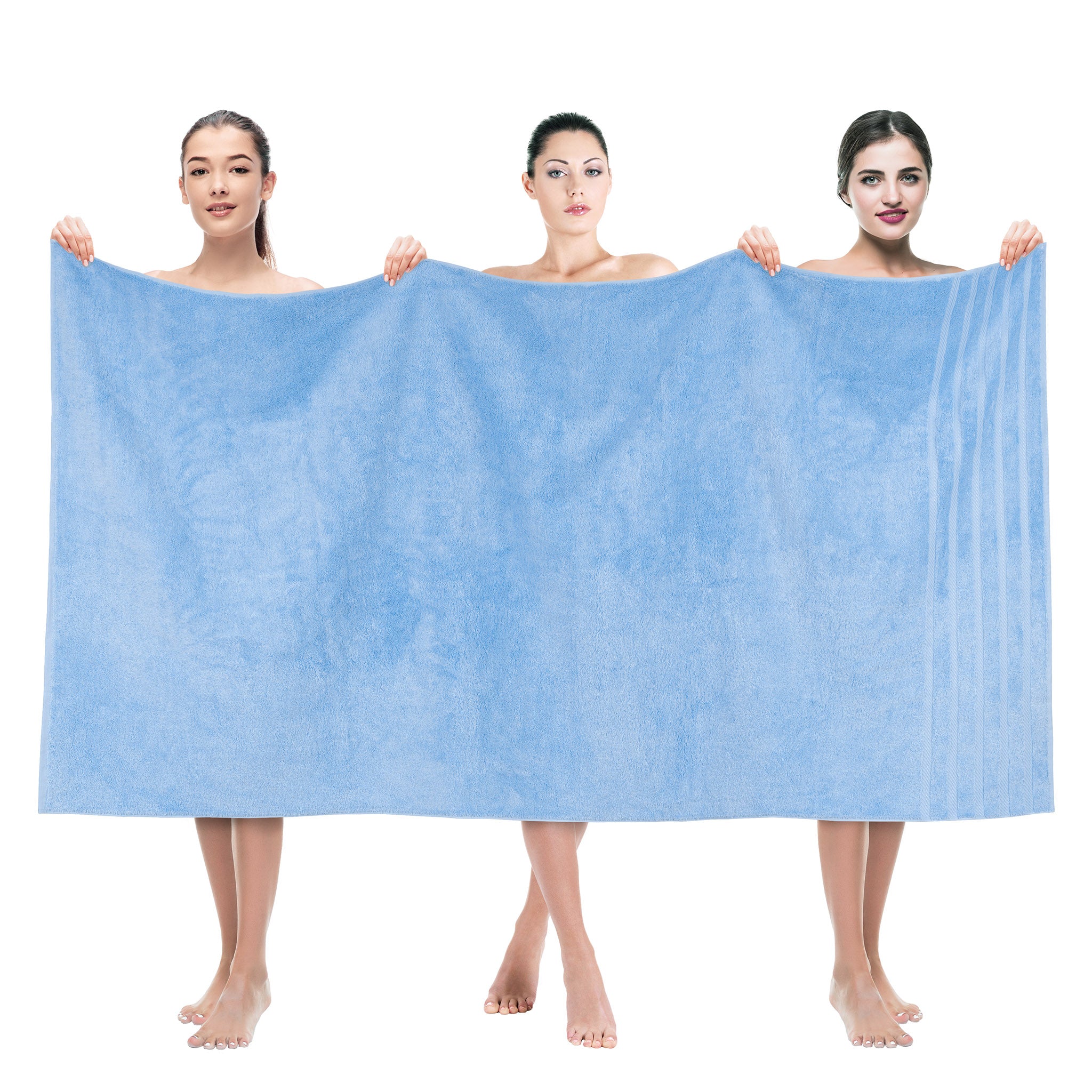 American Soft Linen 35x70 Inch 100% Turkish Cotton Jumbo Bath Sheet sky-blue-1