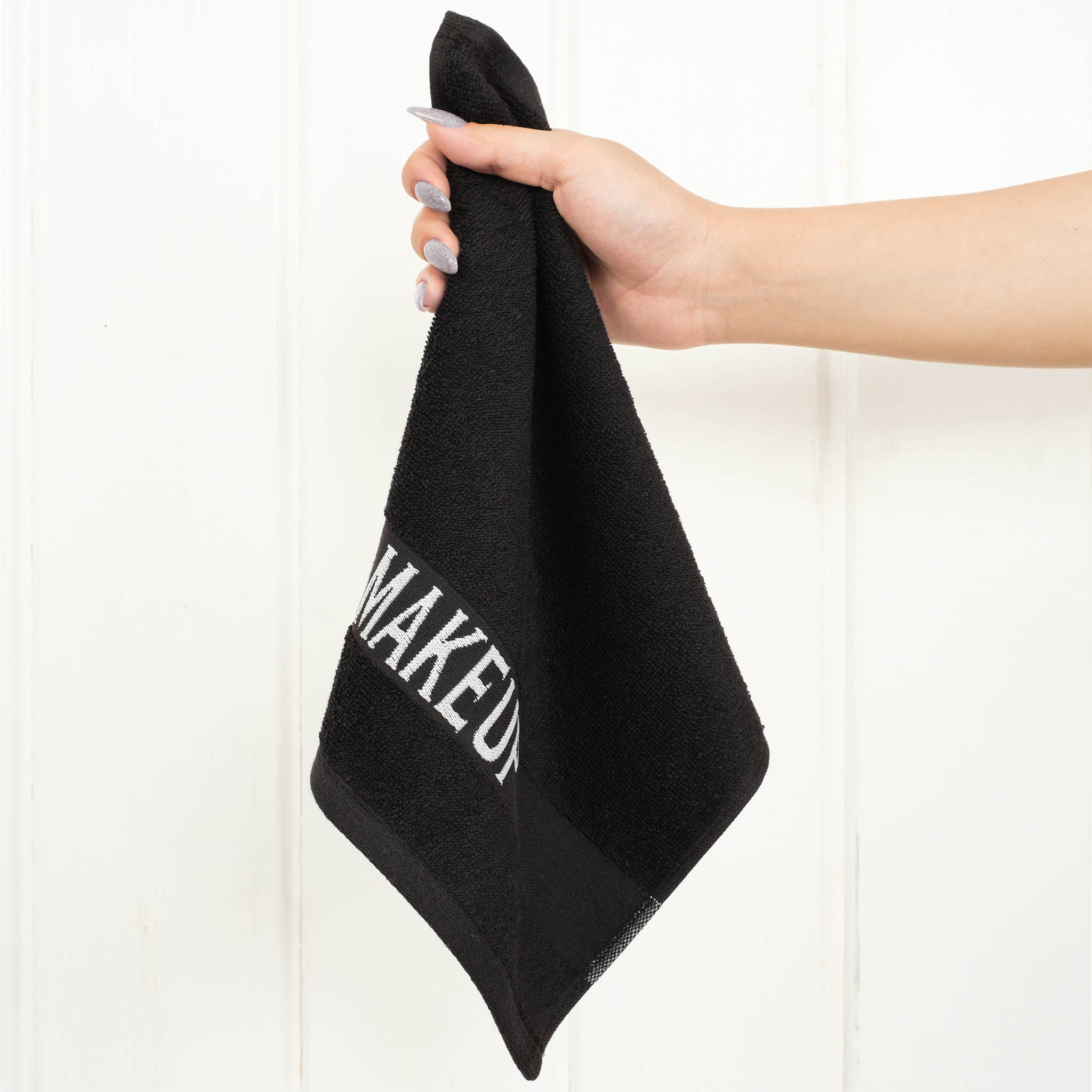 American Soft Linen 100% Cotton Makeup Towels 100 Set Case Pack -black-4