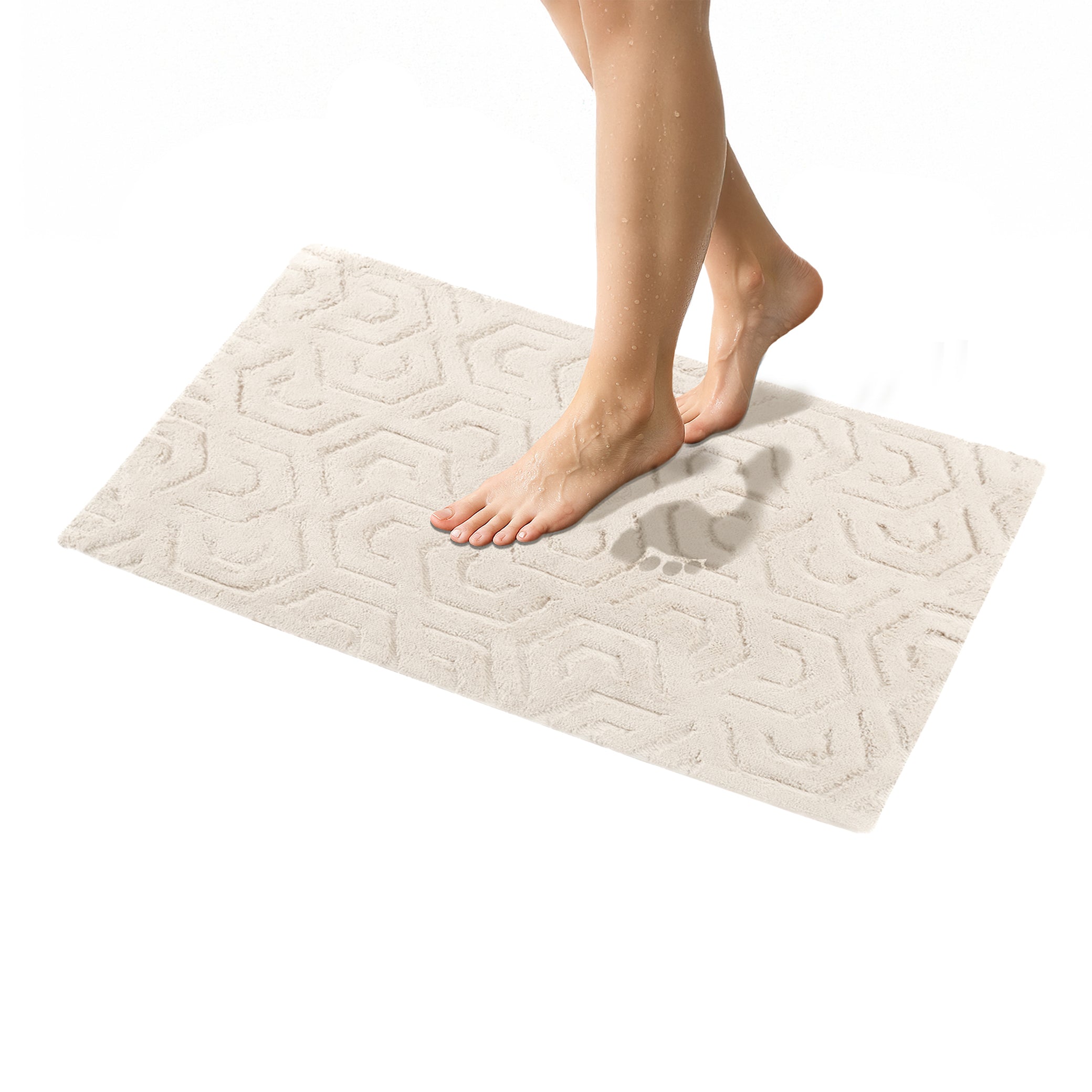 American Soft Linen Meja Bath Rug – 21x34" Decorative Premium Cotton Rug - Bath Mats for Bathroom