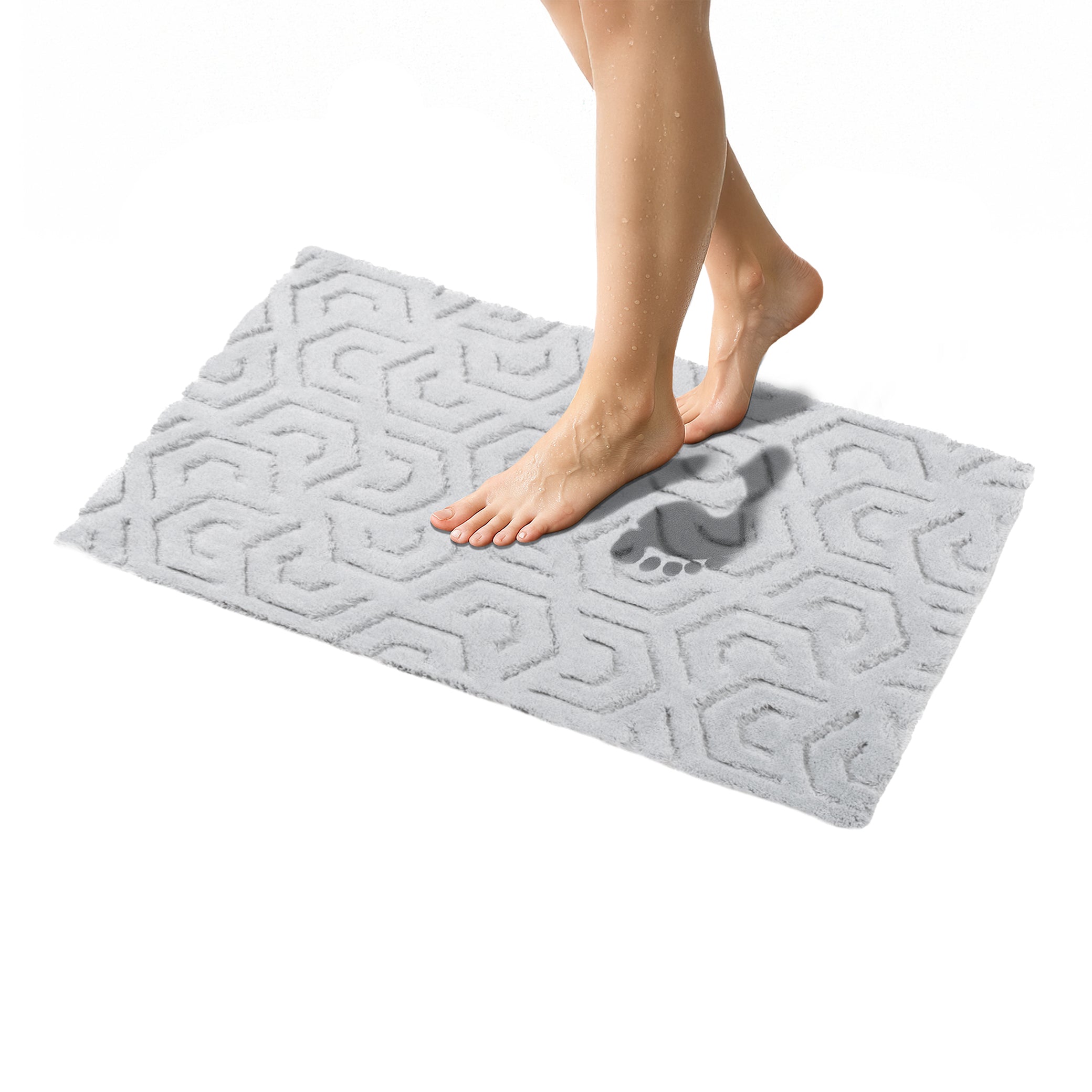 American Soft Linen Meja Bath Rug – 21x34" Decorative Premium Cotton Rug - Bath Mats for Bathroom