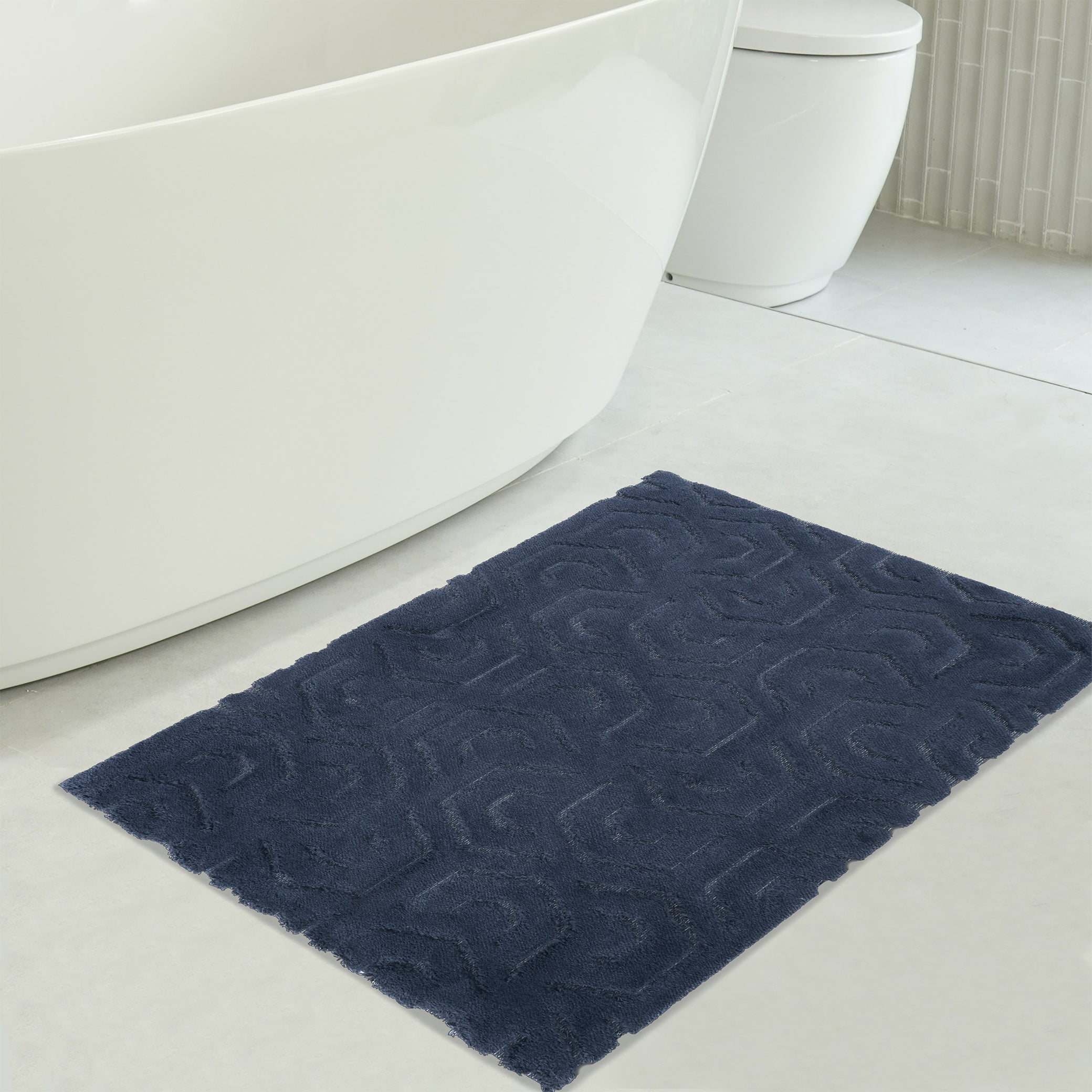 American Soft Linen Meja Bath Rug – 21x34" Decorative Premium Cotton Rug - Bath Mats for Bathroom