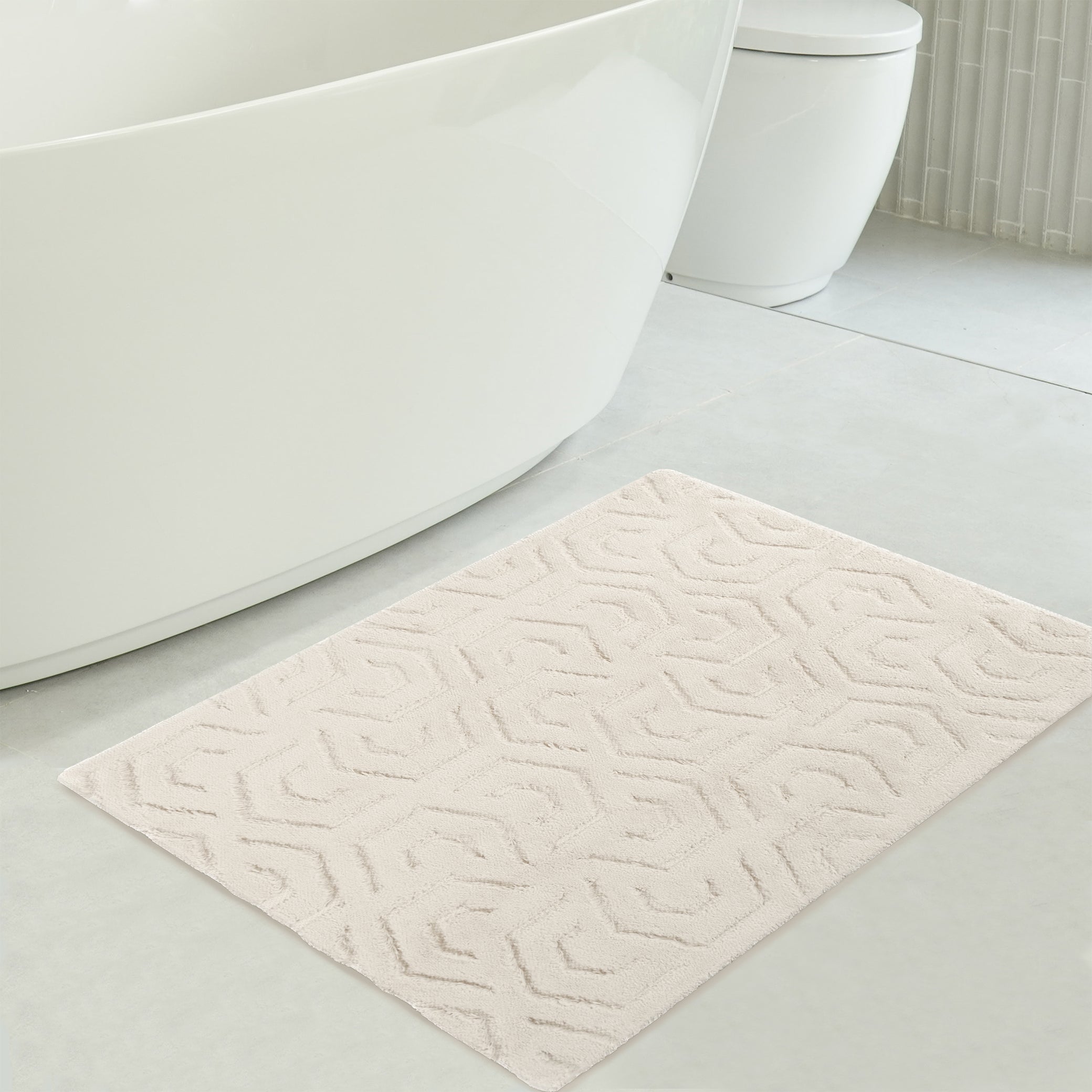 American Soft Linen Meja Bath Rug – 21x34" Decorative Premium Cotton Rug - Bath Mats for Bathroom