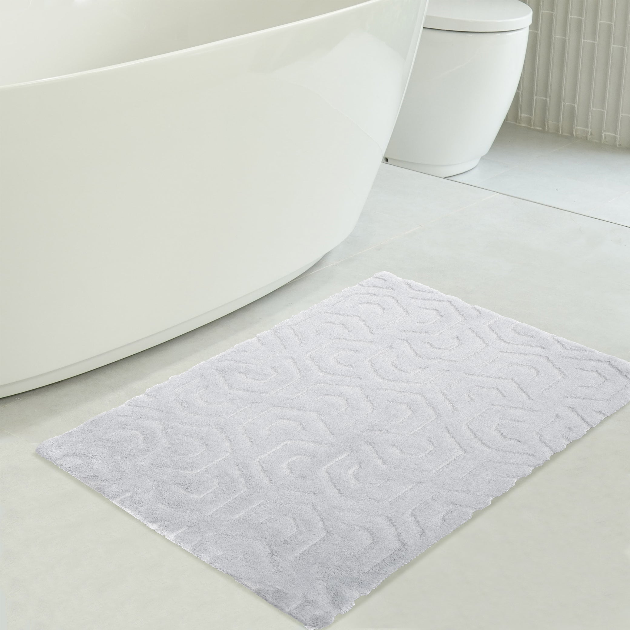 American Soft Linen Meja Bath Rug – 21x34" Decorative Premium Cotton Rug - Bath Mats for Bathroom