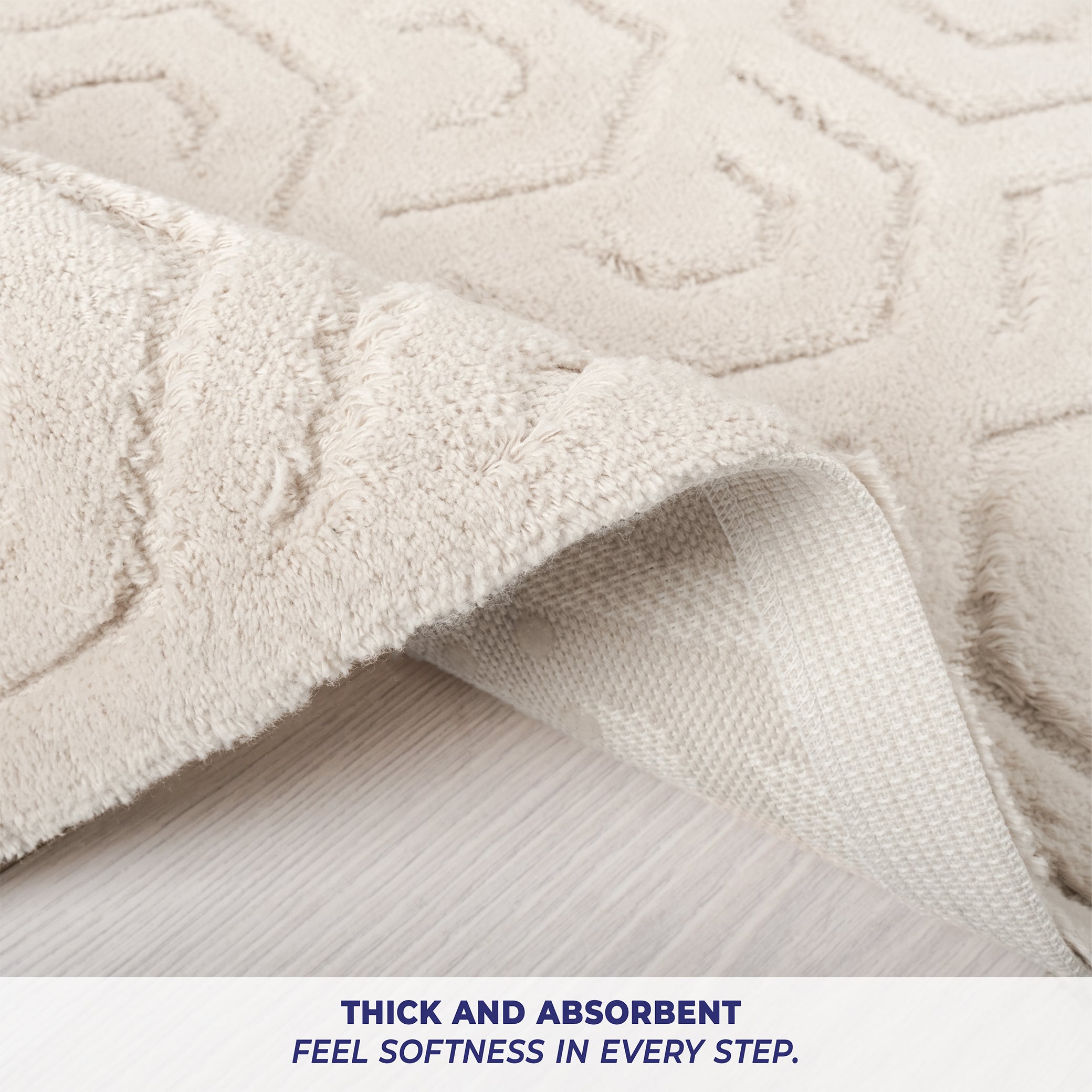 American Soft Linen Meja Bath Rug – 21x34" Decorative Premium Cotton Rug - Bath Mats for Bathroom
