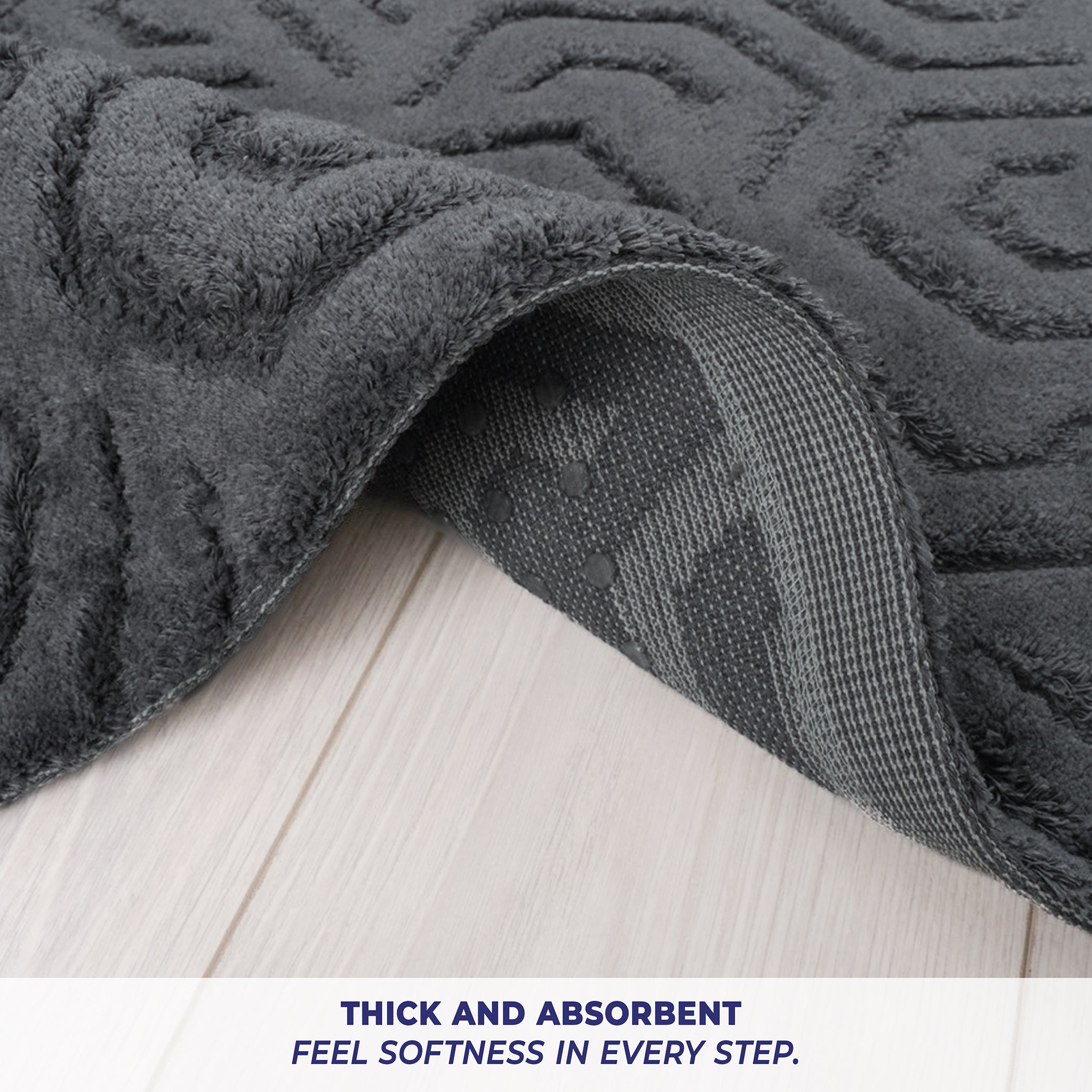 American Soft Linen Meja Bath Rug – 21x34" Decorative Premium Cotton Rug - Bath Mats for Bathroom