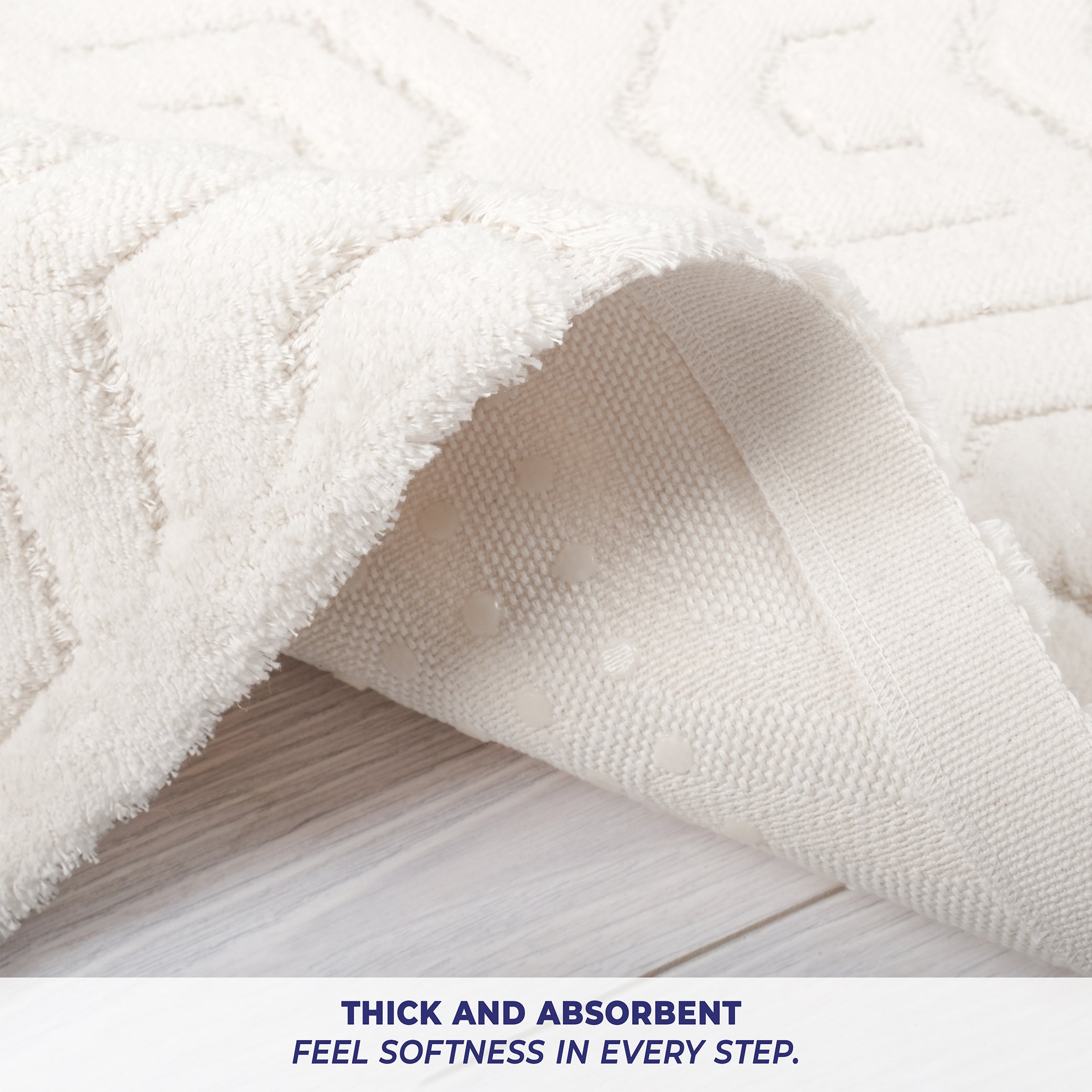 American Soft Linen Meja Bath Rug – 21x34" Decorative Premium Cotton Rug - Bath Mats for Bathroom