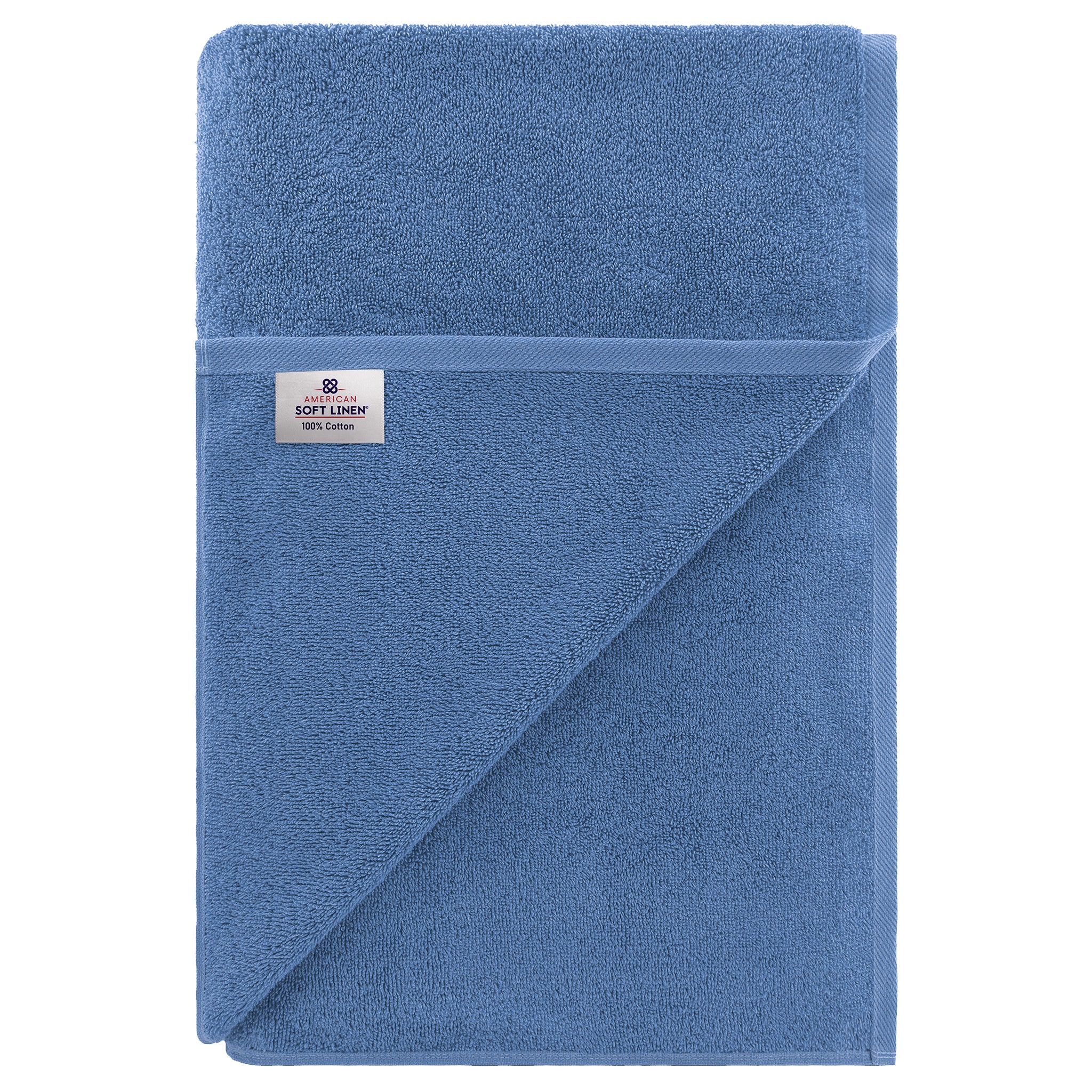 American Soft Linen 100% Ring Spun Cotton 40x80 Inches Oversized Bath Sheets electric-blue-6