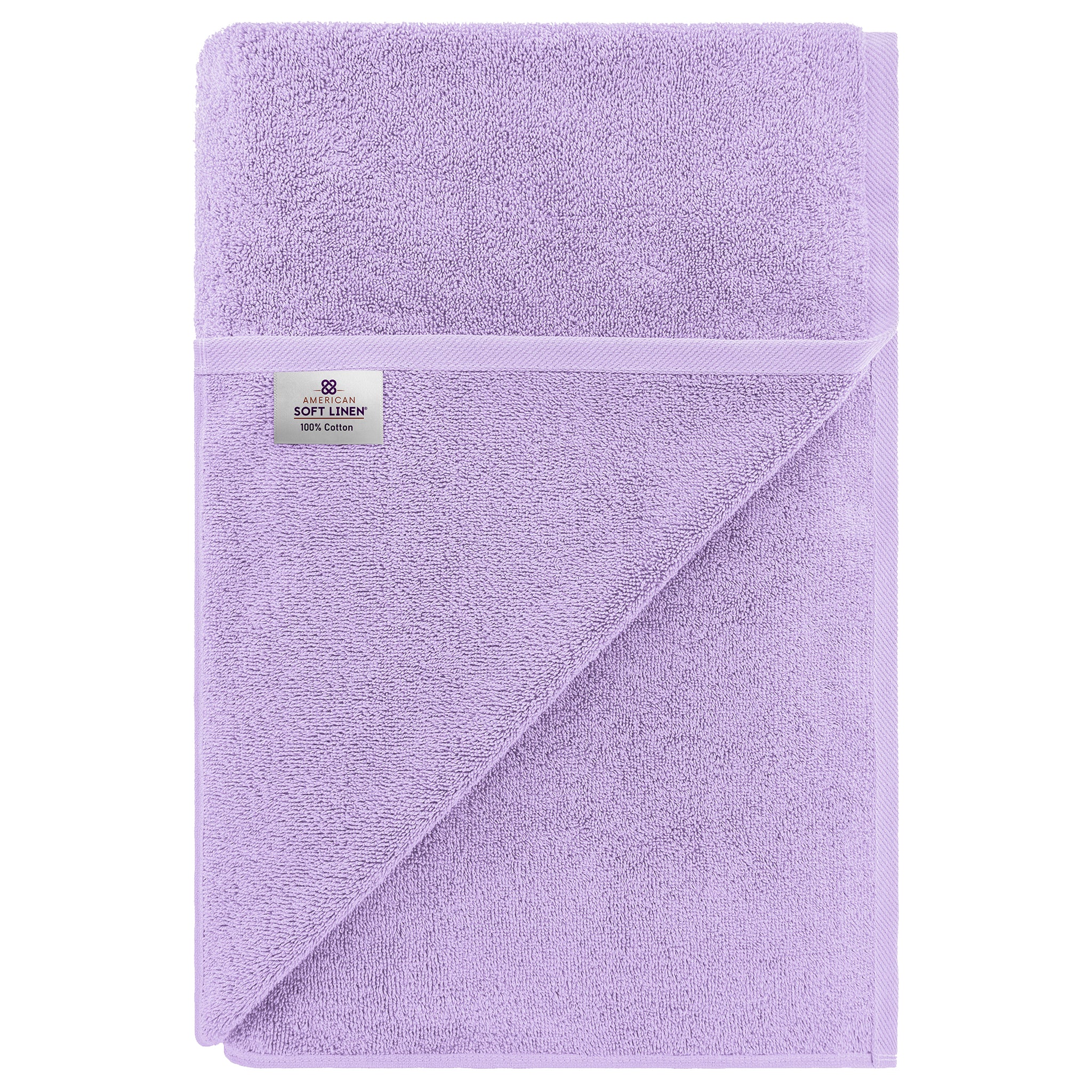 American Soft Linen 100% Ring Spun Cotton 40x80 Inches Oversized Bath Sheets lilac-6