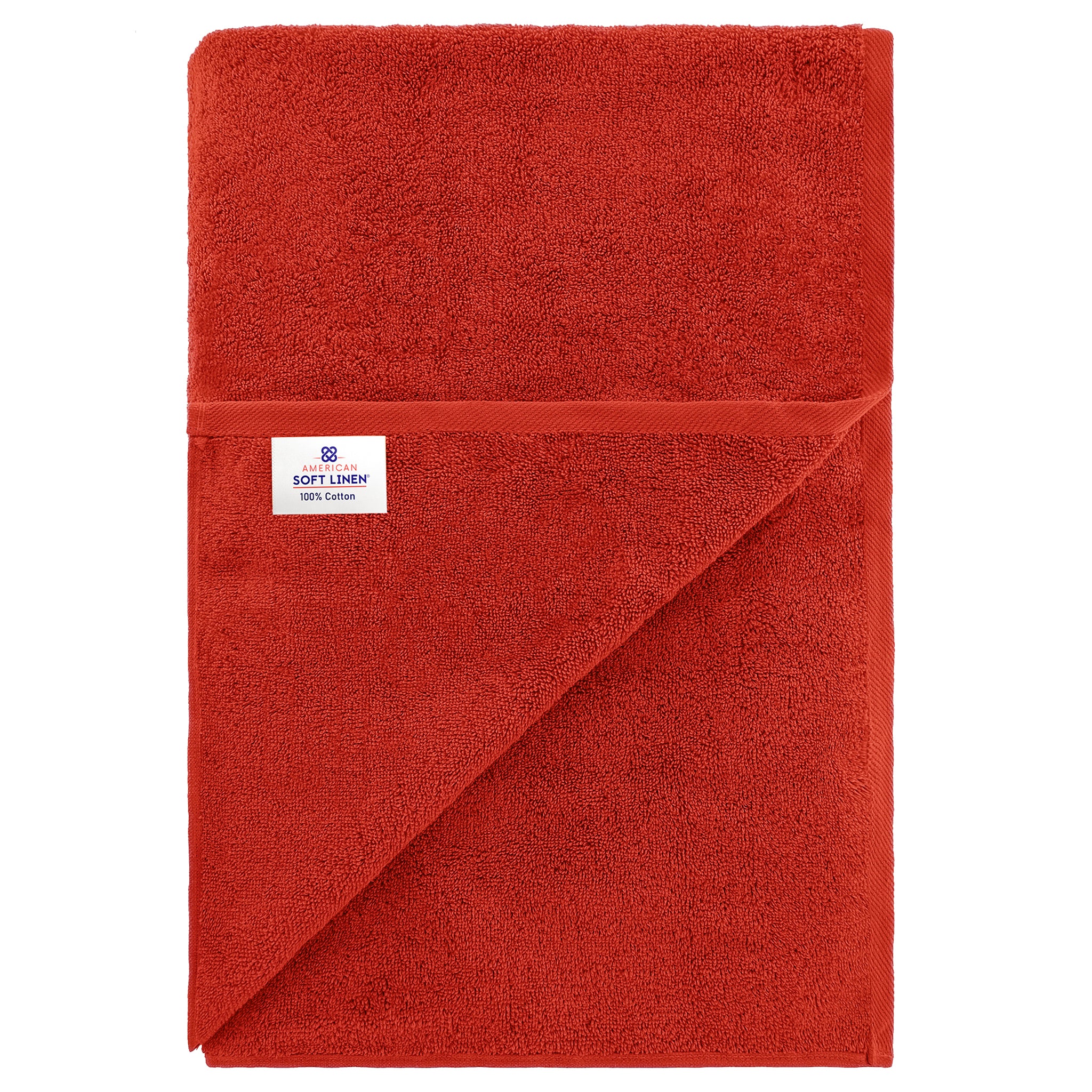 American Soft Linen 100% Ring Spun Cotton 40x80 Inches Oversized Bath Sheets red-6