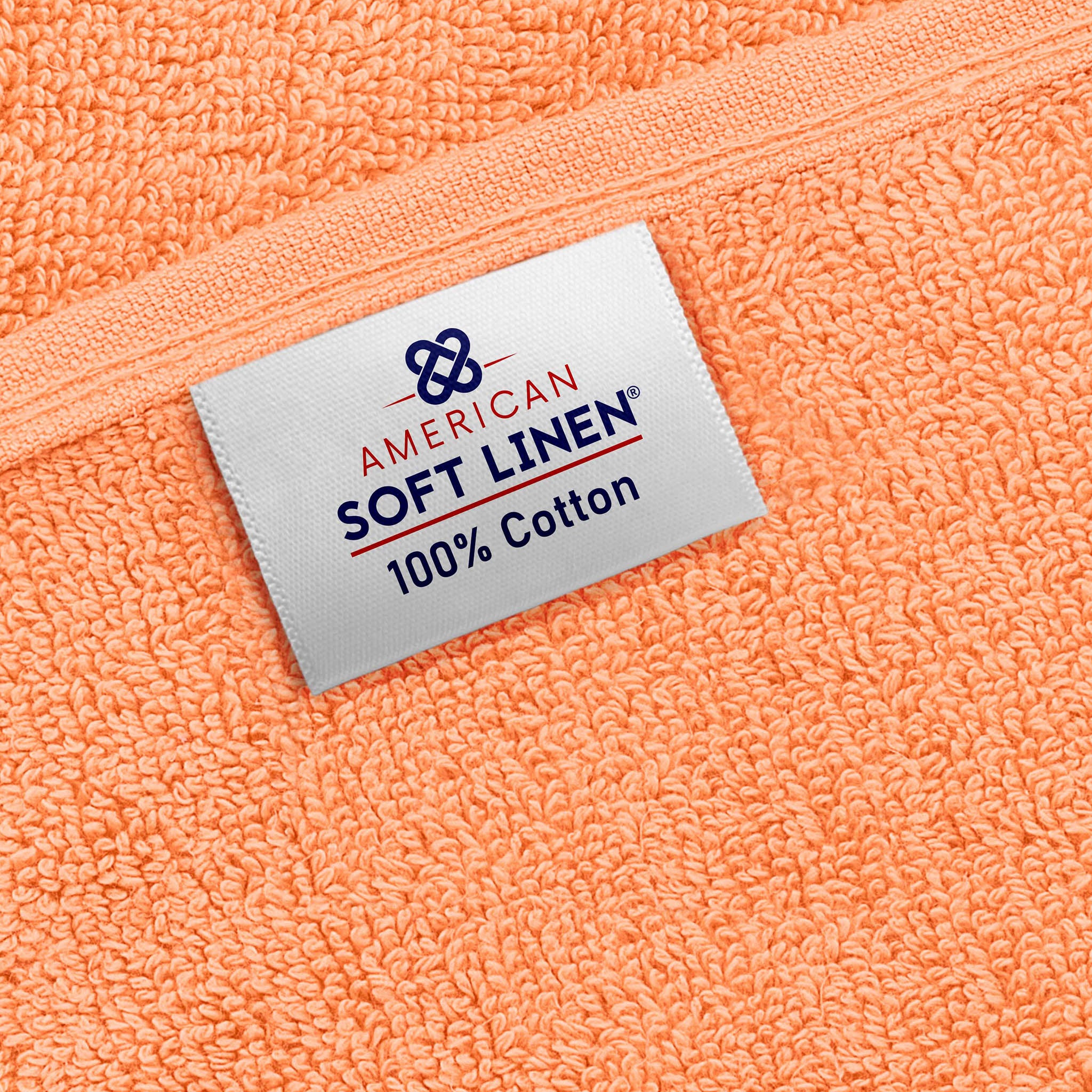 American Soft Linen 100% Ring Spun Cotton 40x80 Inches Oversized Bath Sheets malibu-peach-6