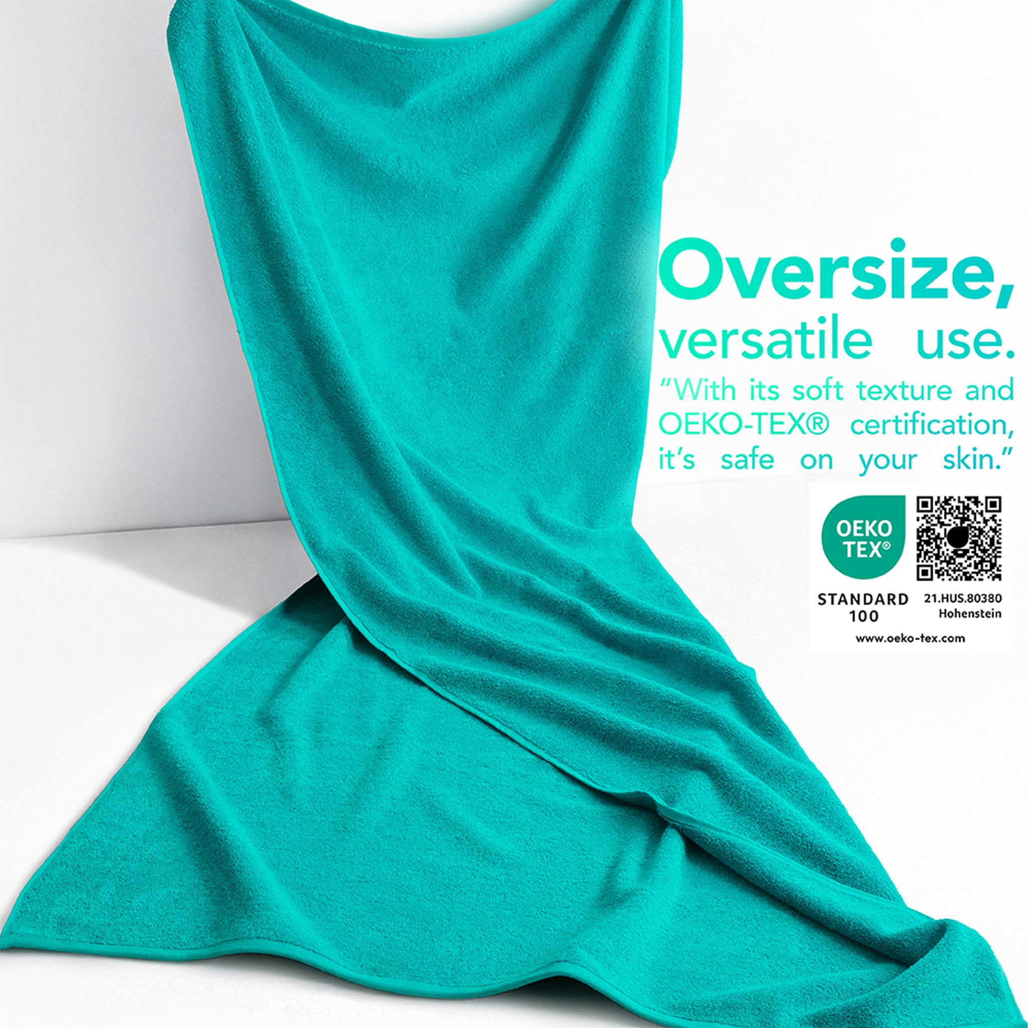 40x80 Inch Premium Bath Sheet OVERSIZED 100% Ring Spun Cotton, Luxury, Maximum Softness, Extra Large Bath Towel