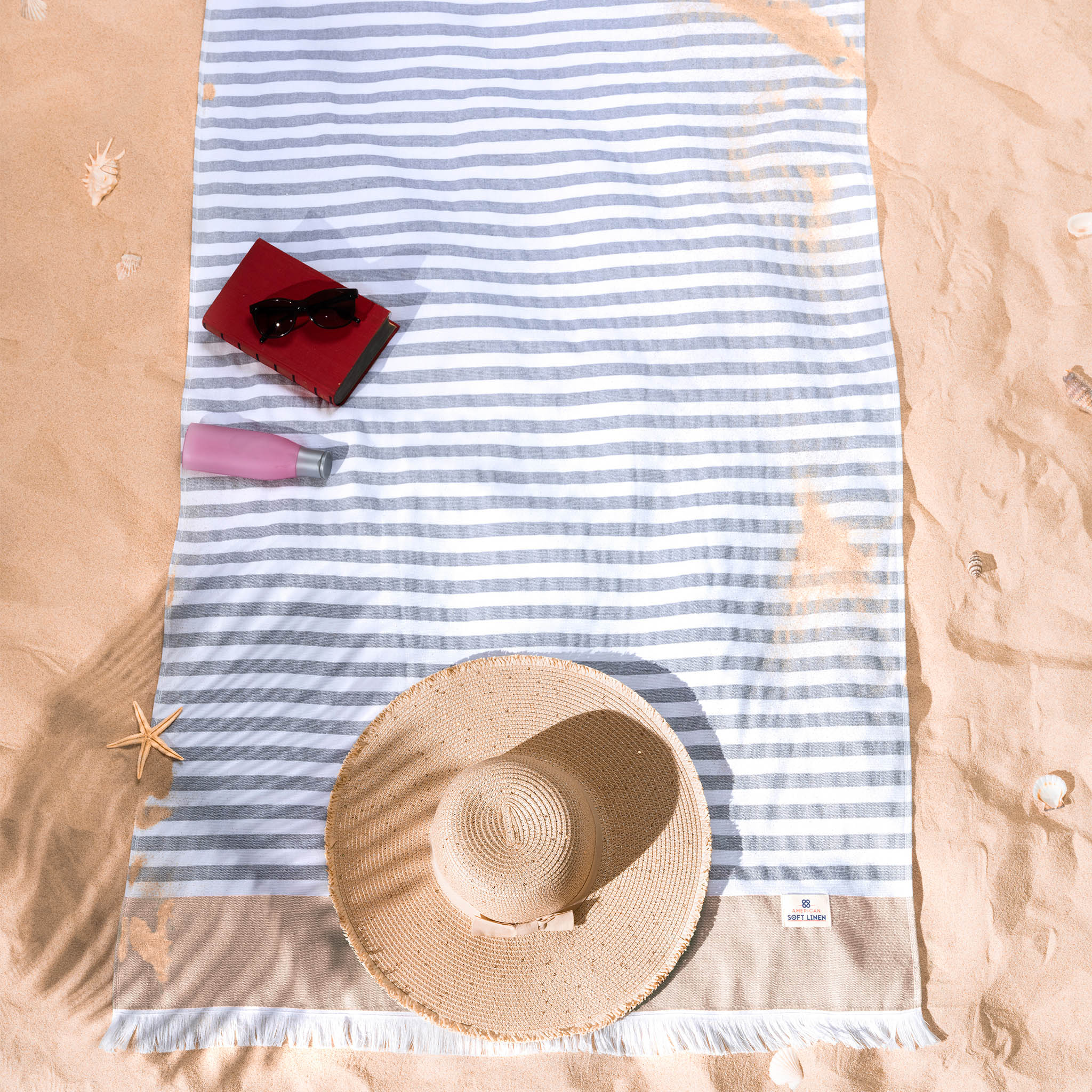 American Soft Linen 100% Turkish Cotton Peshtemal -brown-2