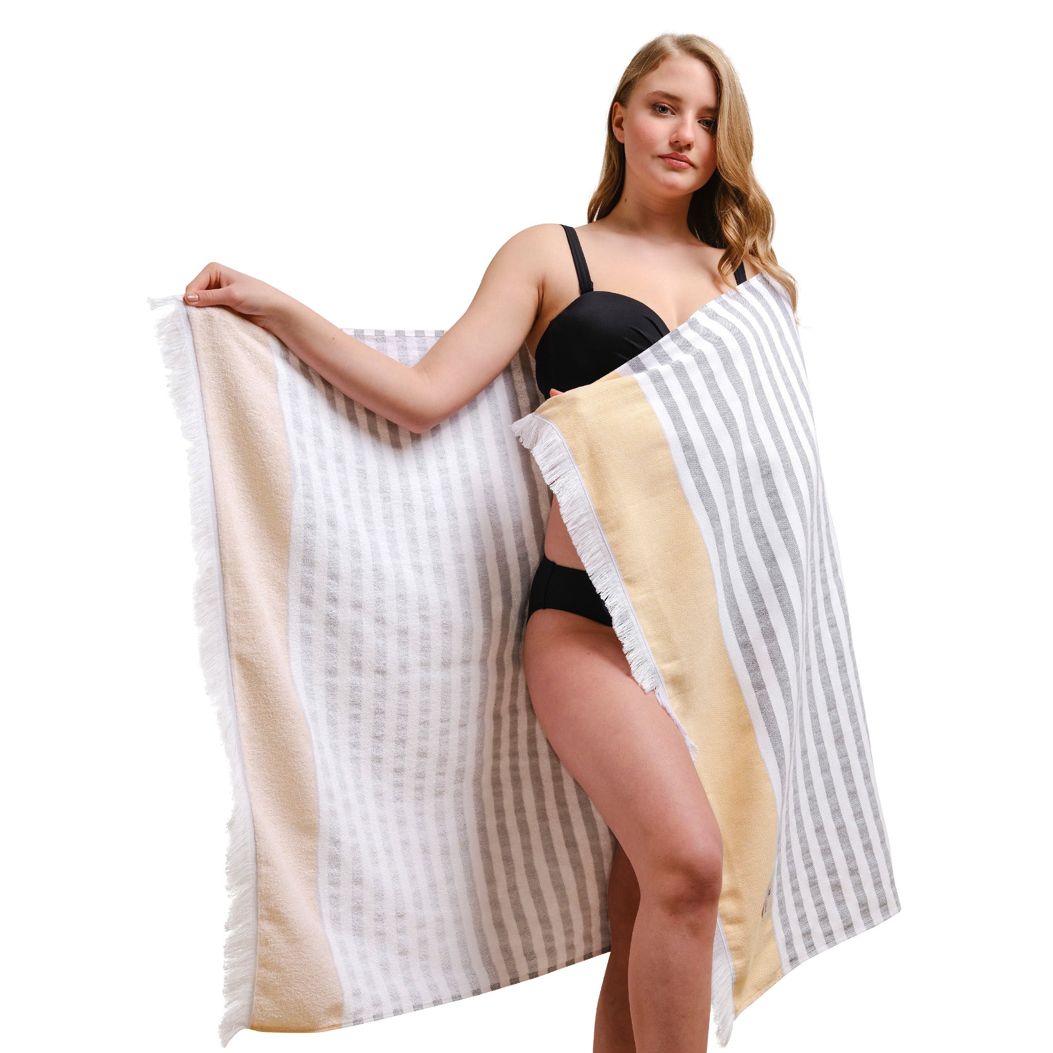 American Soft Linen 100% Turkish Cotton Peshtemal -yellow-1