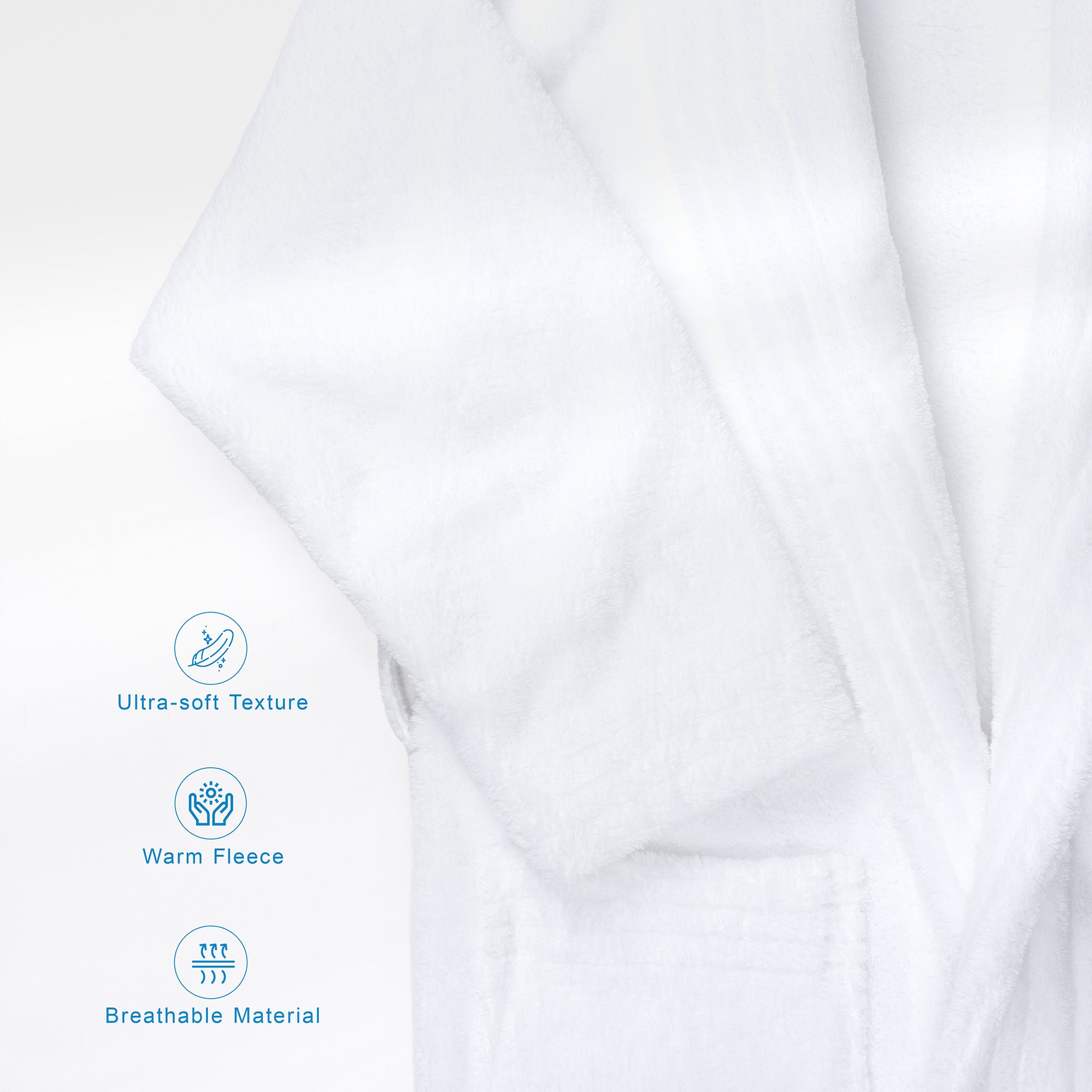 American Soft Linen Luxury Men’s Fleece Bathrobe – Ultra Soft, Warm & Lightweight Plush Robe