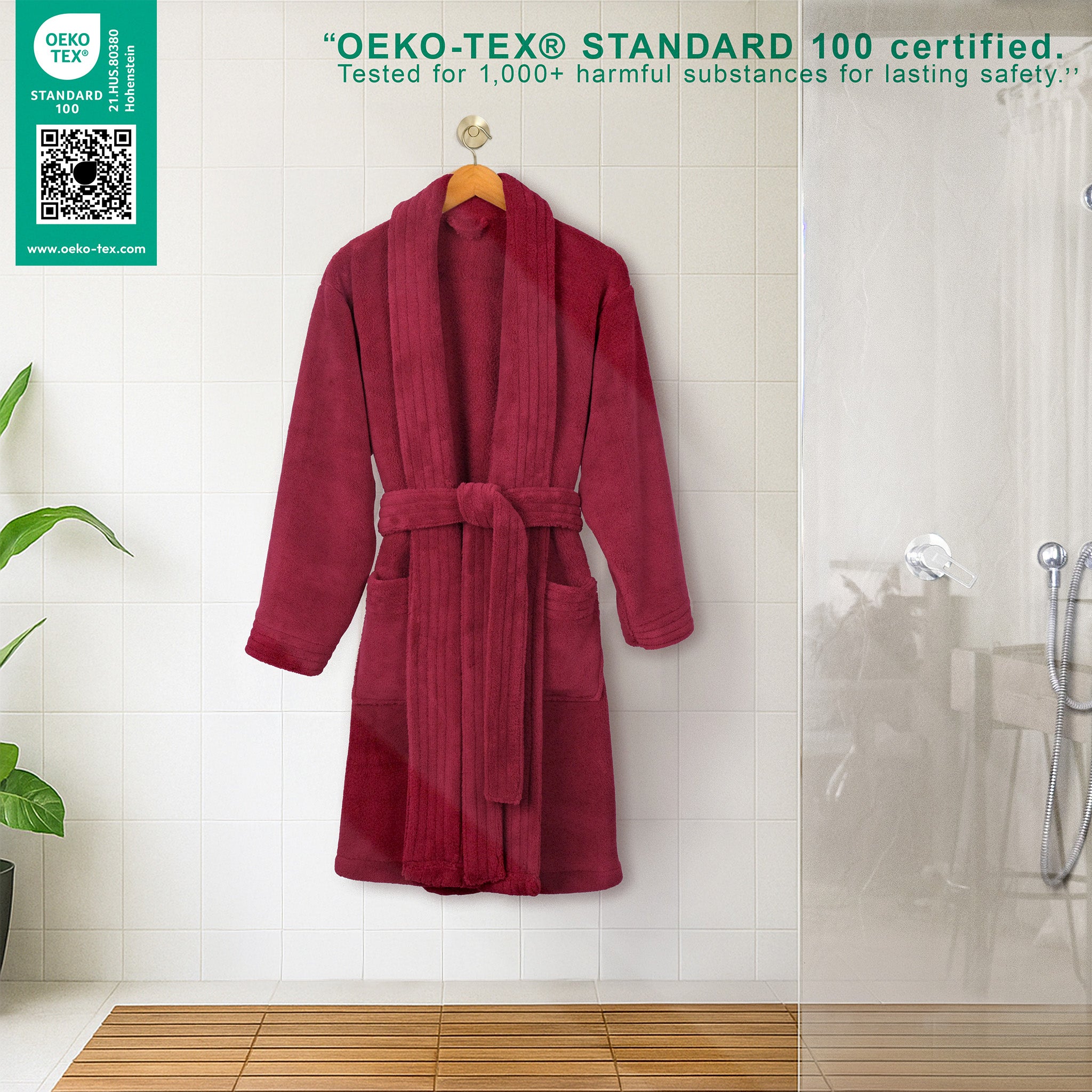 American Soft Linen Luxury Women’s Fleece Bathrobe – Ultra Soft, Warm & Lightweight Plush Robe