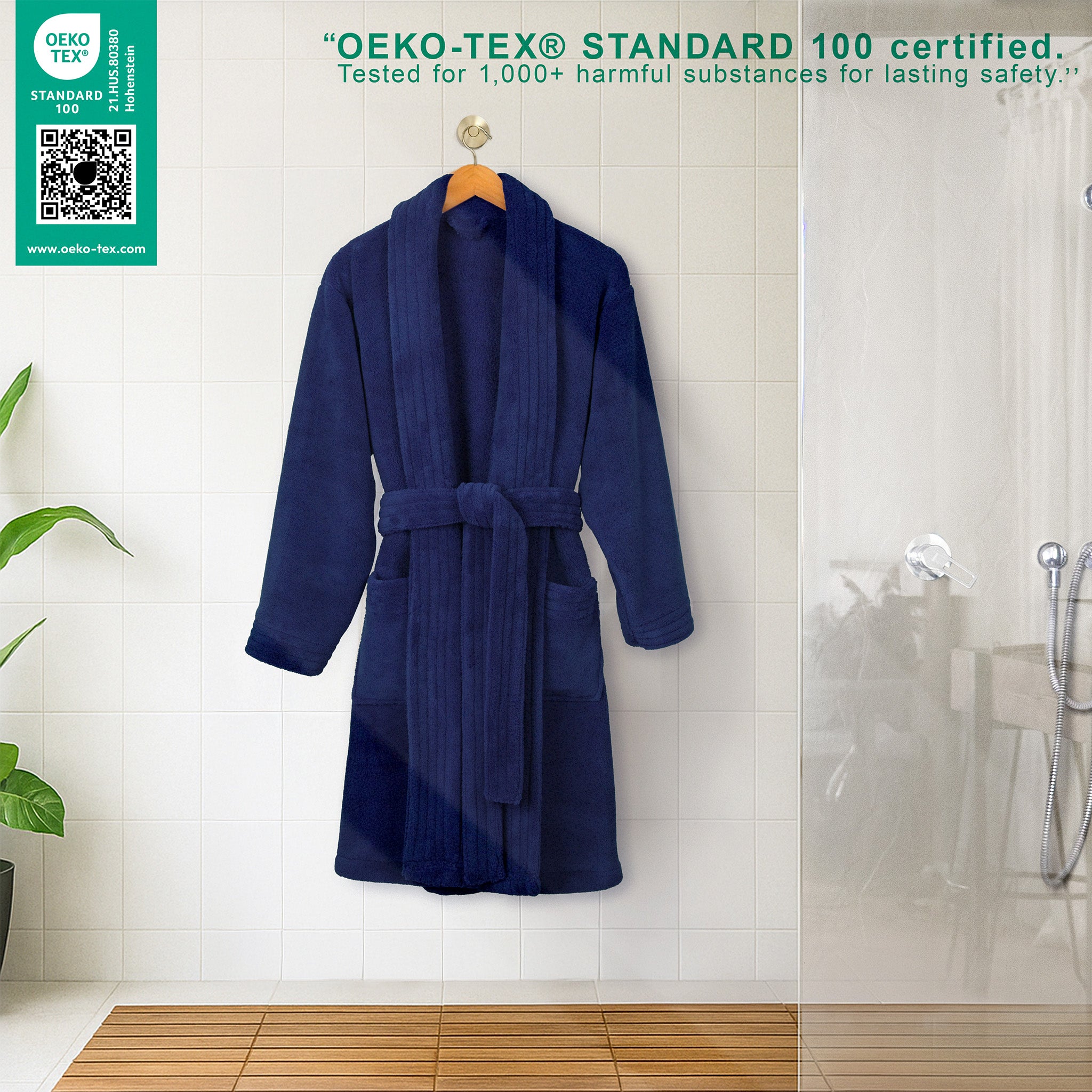 American Soft Linen Luxury Women’s Fleece Bathrobe – Ultra Soft, Warm & Lightweight Plush Robe