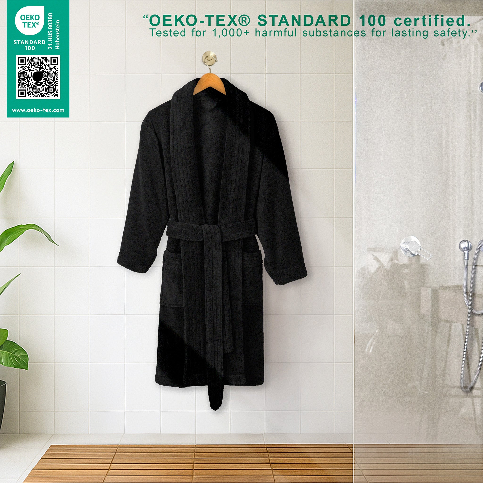 American Soft Linen Luxury Women’s Fleece Bathrobe – Ultra Soft, Warm & Lightweight Plush Robe