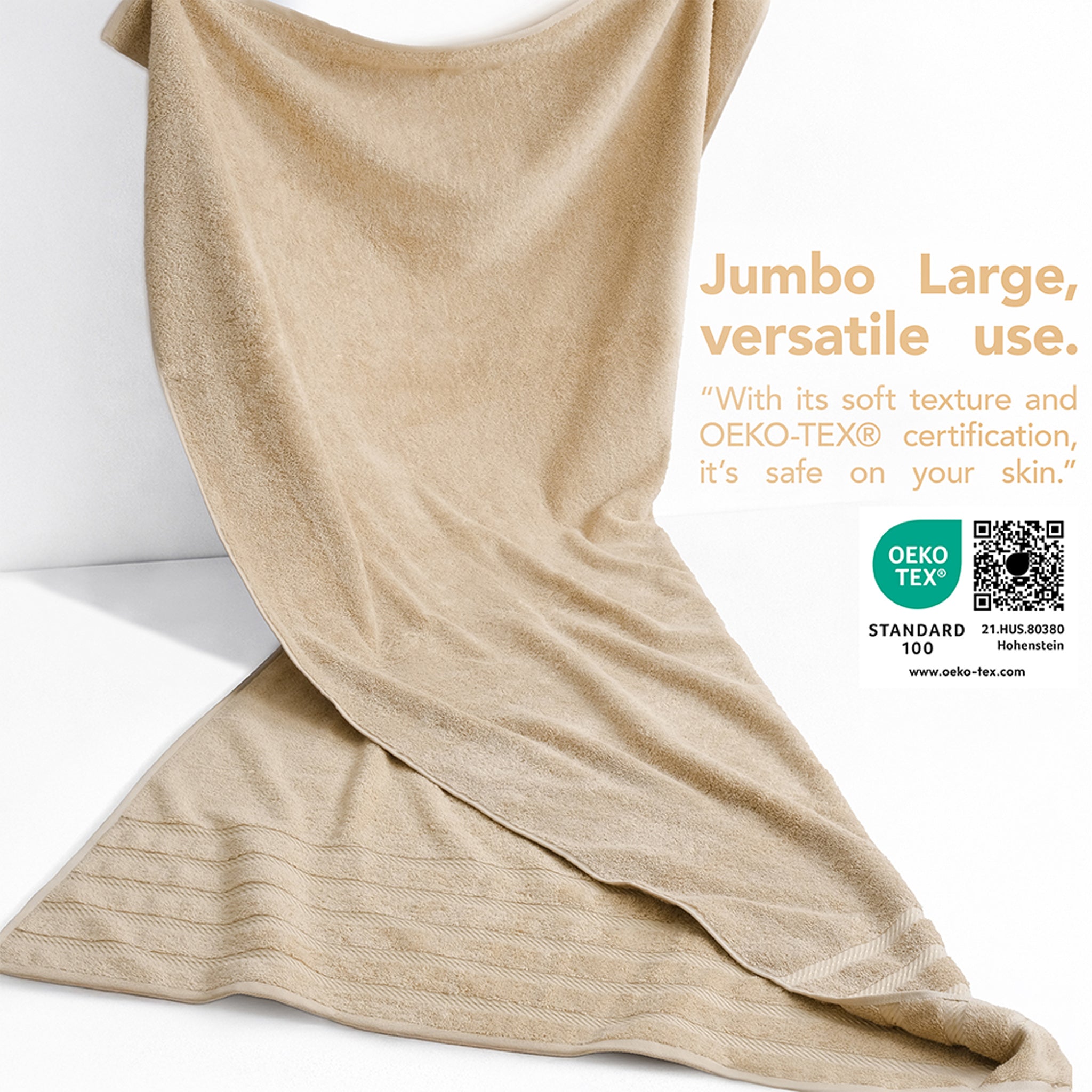 35x70 Inch Premium Bath Sheet JUMBO 100% Cotton Turkish Towels, Extremely Soft, Luxury, Extra Large Bath Towel (BEST CHOICE)