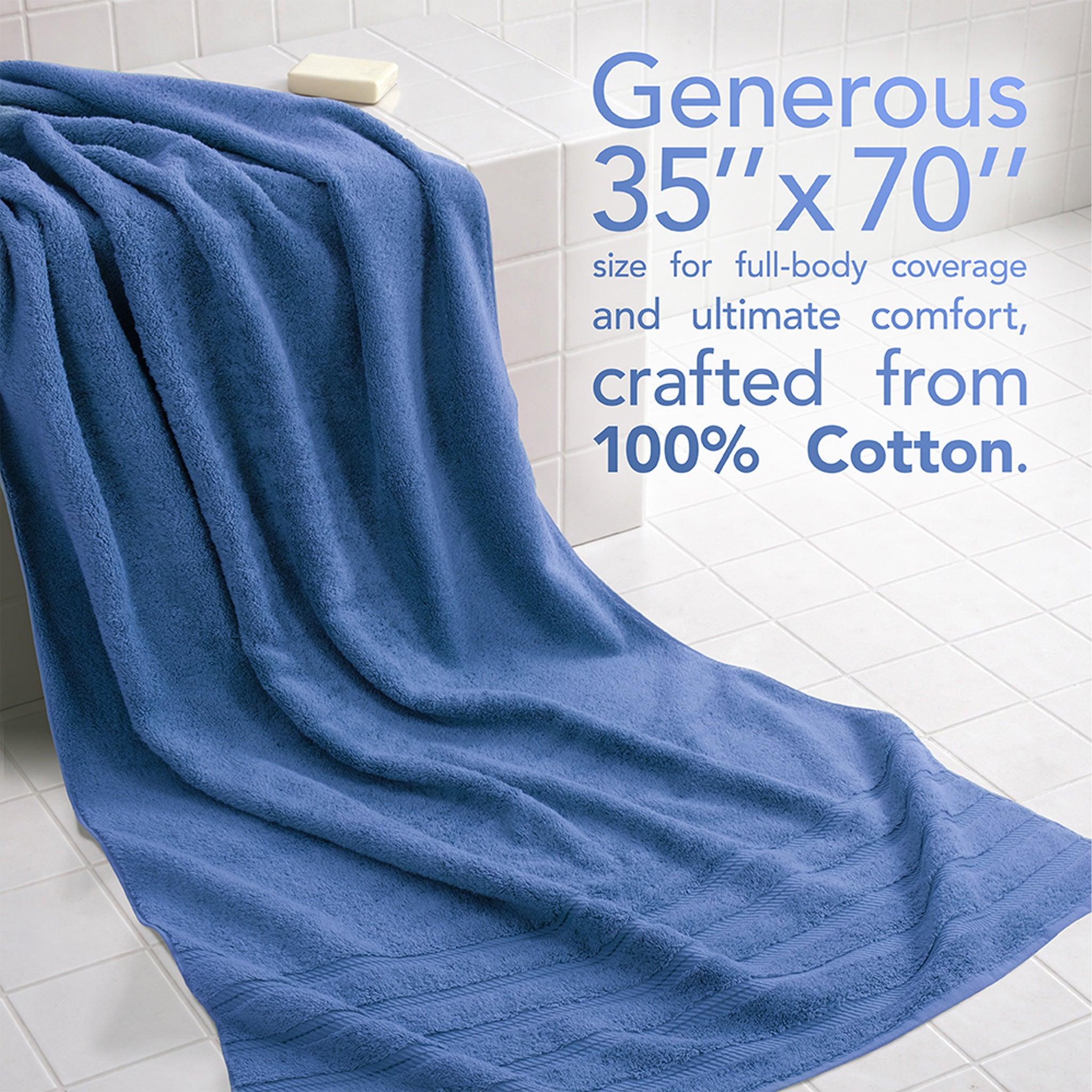 35x70 Inch Premium Bath Sheet JUMBO 100% Cotton Turkish Towels, Extremely Soft, Luxury, Extra Large Bath Towel (BEST CHOICE)