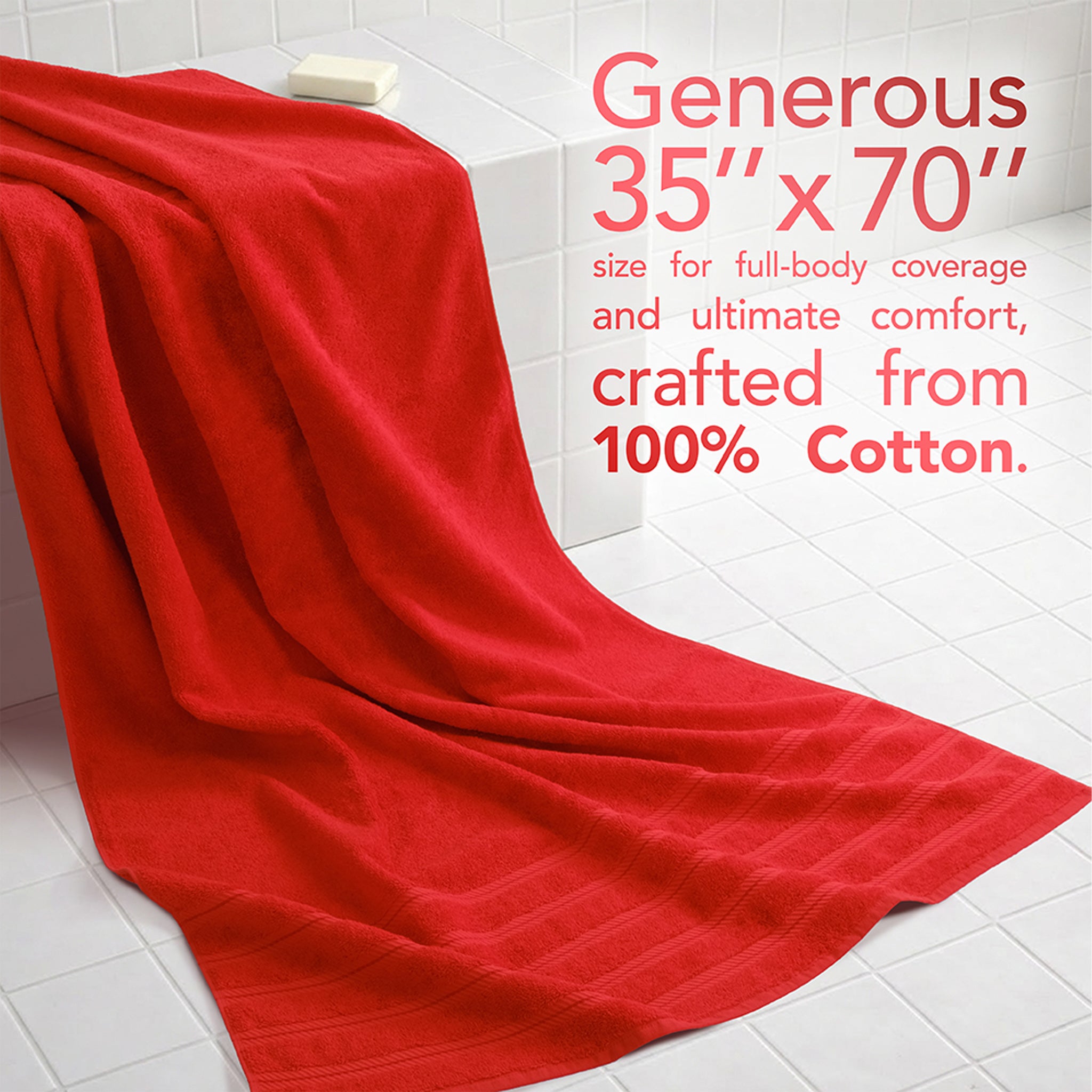 35x70 Inch Premium Bath Sheet JUMBO 100% Cotton Turkish Towels, Extremely Soft, Luxury, Extra Large Bath Towel (BEST CHOICE)