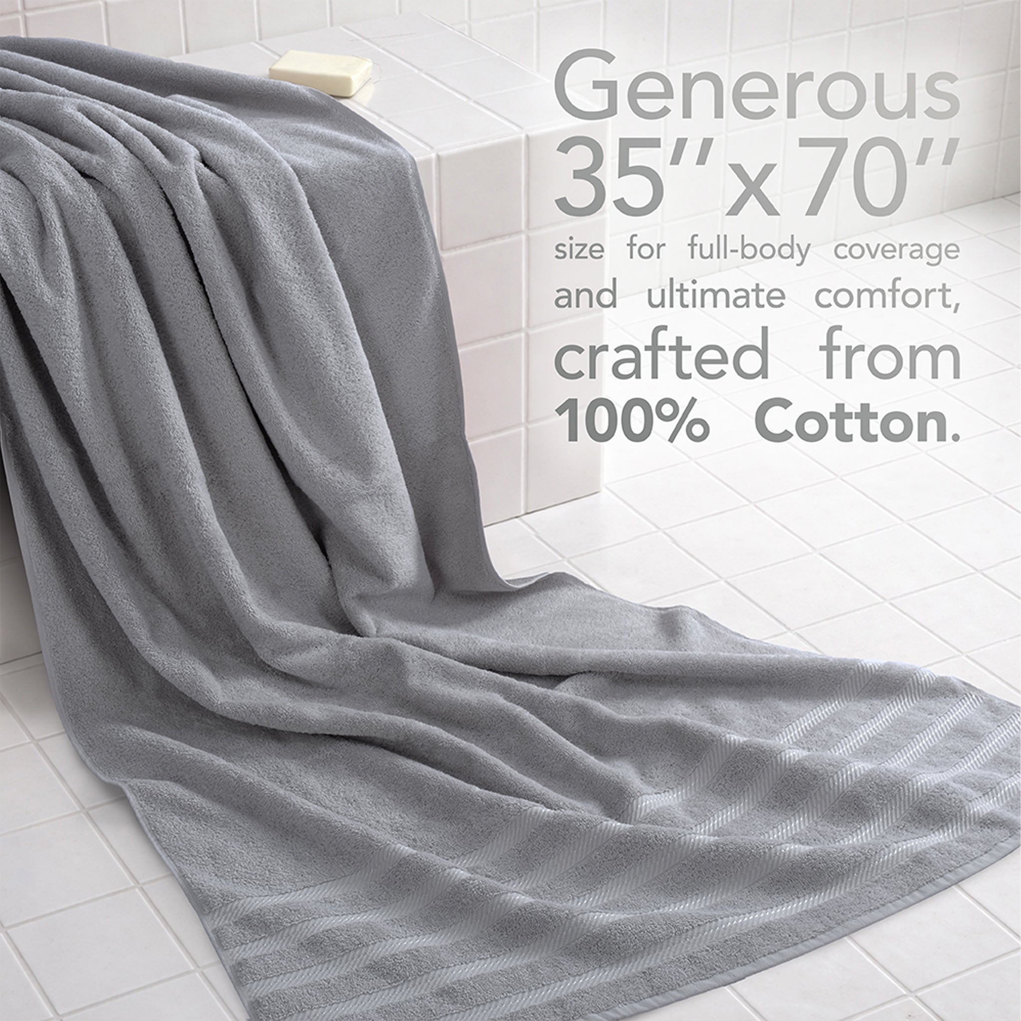 35x70 Inch Premium Bath Sheet JUMBO 100% Cotton Turkish Towels, Extremely Soft, Luxury, Extra Large Bath Towel (BEST CHOICE)