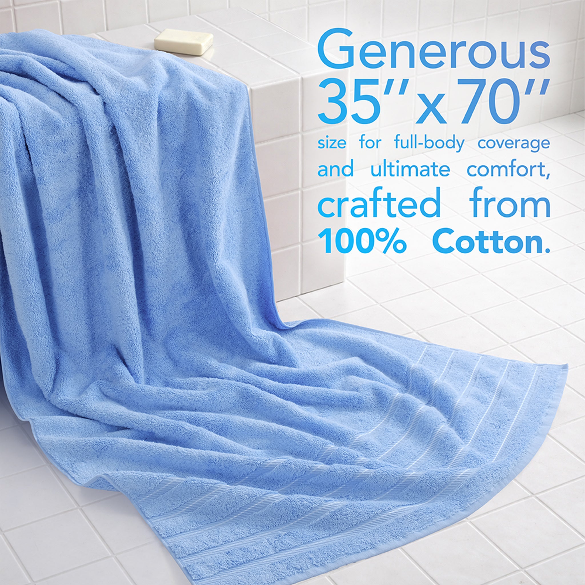 35x70 Inch Premium Bath Sheet JUMBO 100% Cotton Turkish Towels, Extremely Soft, Luxury, Extra Large Bath Towel (BEST CHOICE)