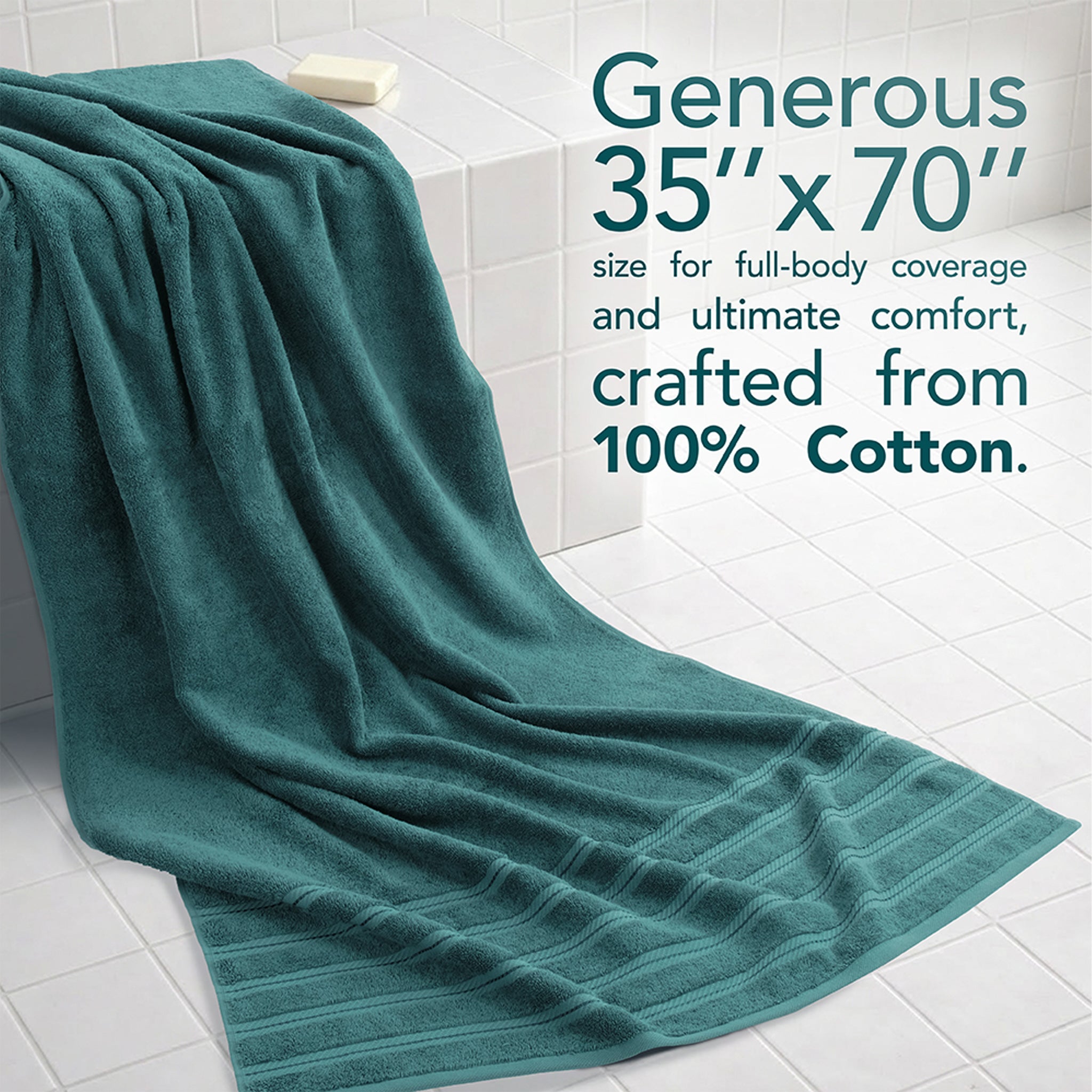 35x70 Inch Premium Bath Sheet JUMBO 100% Cotton Turkish Towels, Extremely Soft, Luxury, Extra Large Bath Towel (BEST CHOICE)