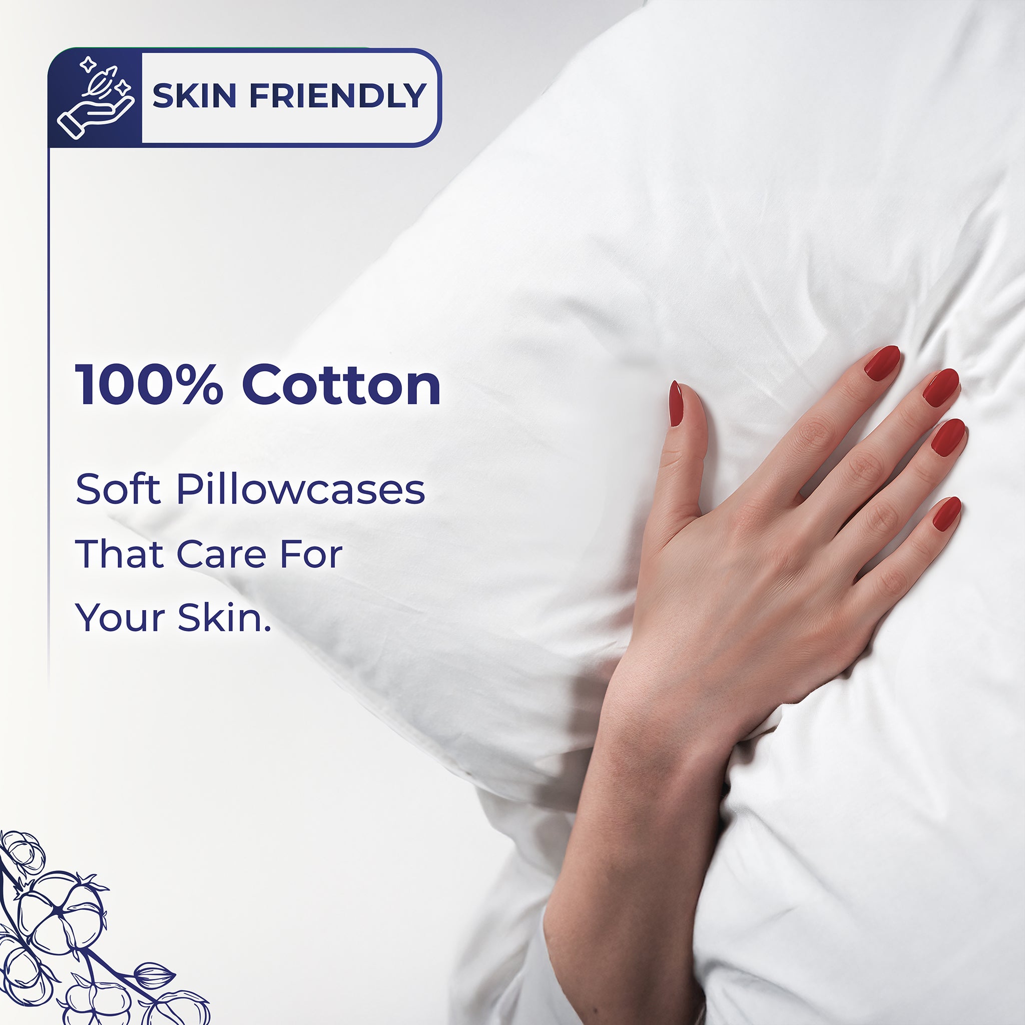 American Soft Linen 100% Cotton Sateen Pillowcase Set (2 Piece) - Soft, Breathable, Hotel Quality Pillow Covers