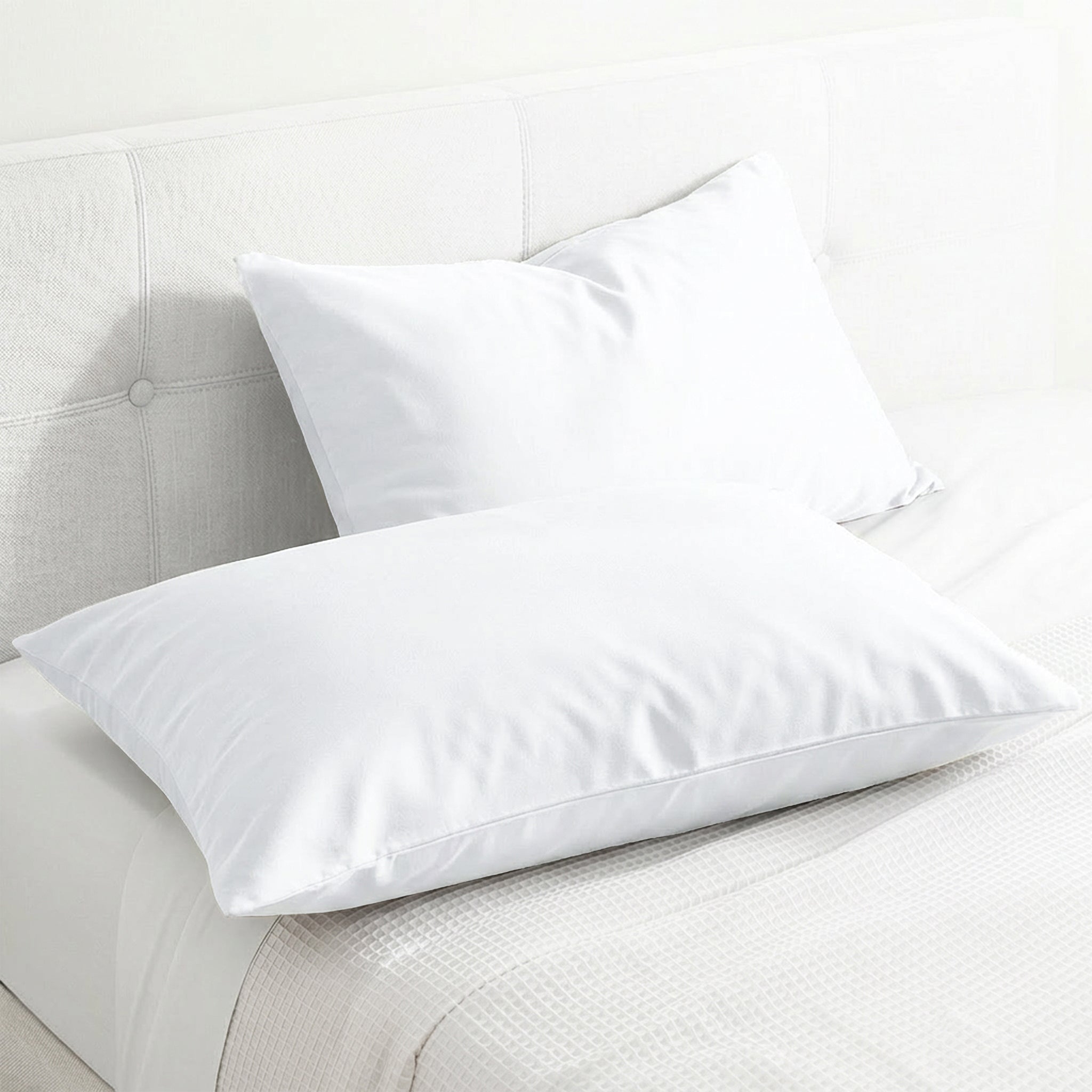 American Soft Linen 100% Cotton Sateen Pillowcase Set (2 Piece) - Soft, Breathable, Hotel Quality Pillow Covers