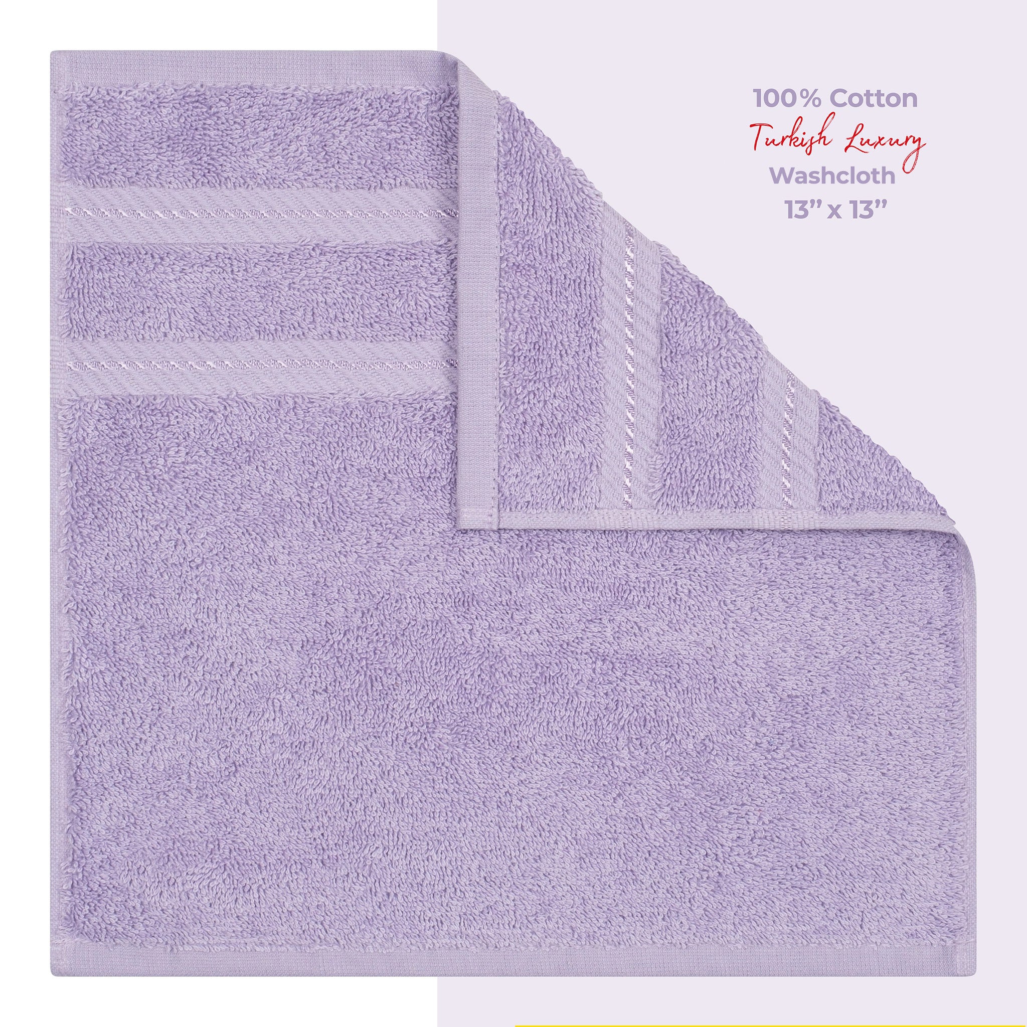 American Soft Linen Single Piece 100% Cotton Turkish Towels with 20 Different Colors, Create Your Set, Lilac, Washcloth towels 1