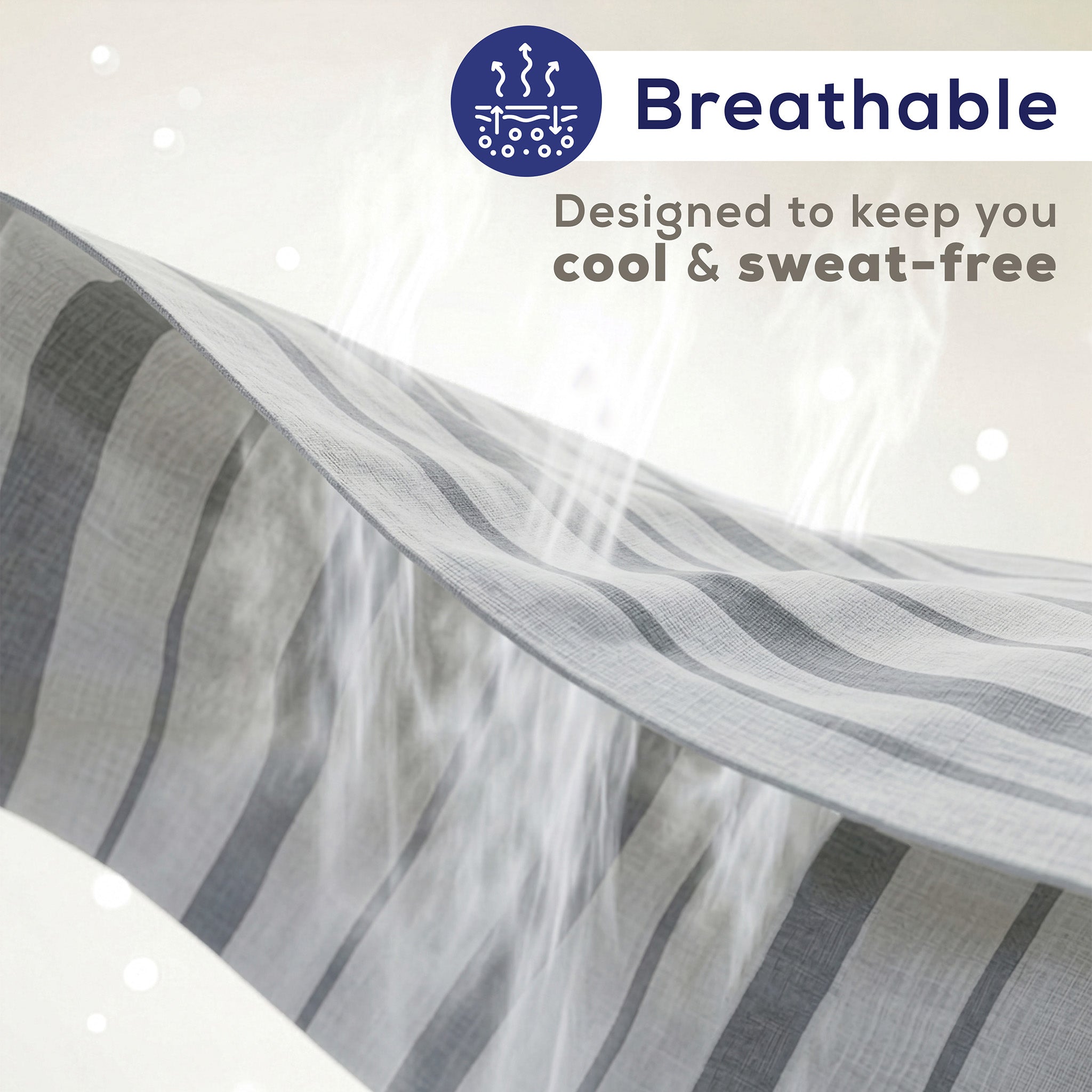 American Soft Linen 100% Washed Cotton Percale Duvet Cover Set – 200TC Yarn-Dyed Striped Bedding with 2 Pillow Shams