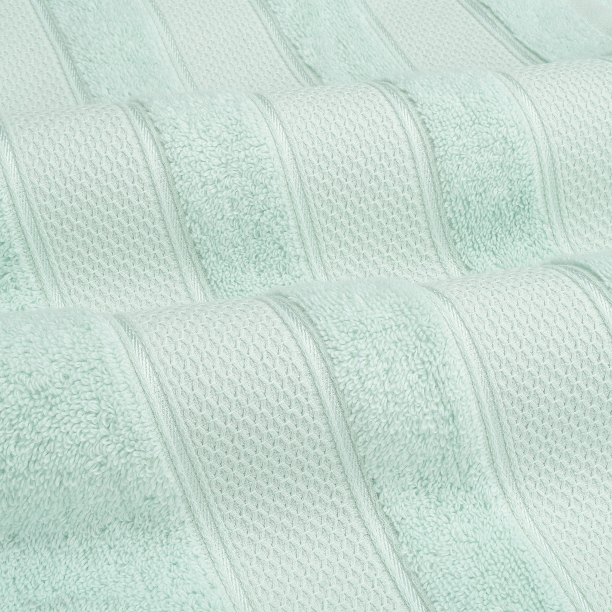 Salem 6 Piece 100% Turkish Combed Cotton Luxury Bath Towel Set - mint-3