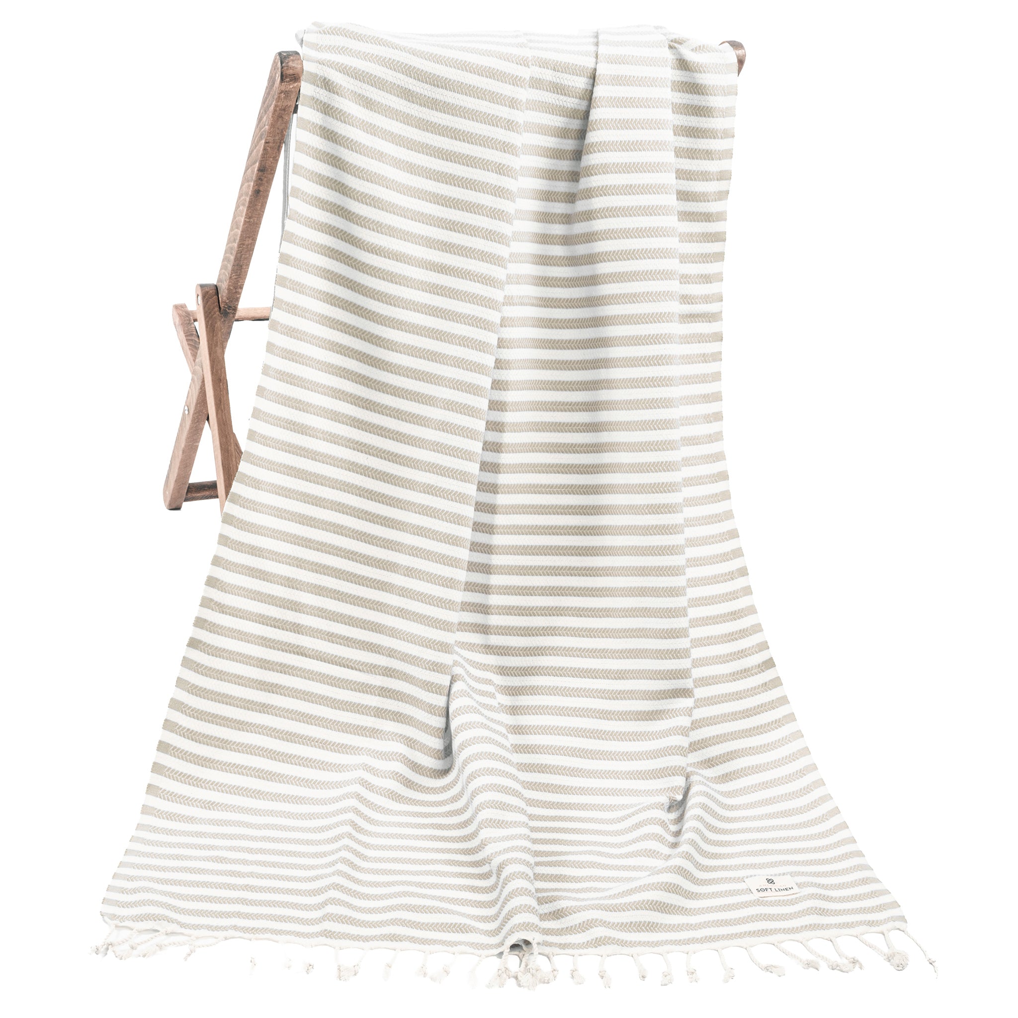 American Soft Linen Turkish Peshtemal Beach Towels, Cotton 4 Pack, 40" x 70" Size, Swim Towels for Beach and Pool Towels