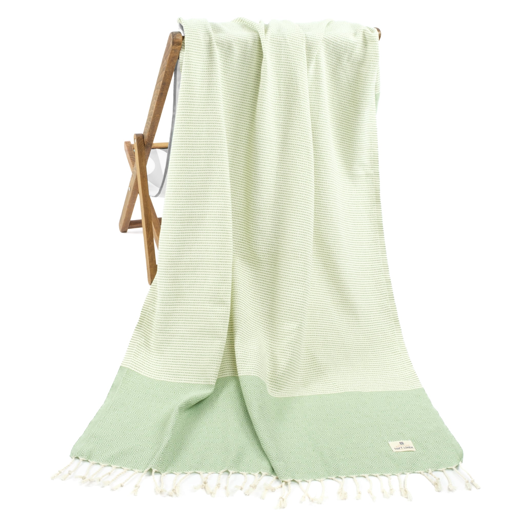 American Soft Linen Turkish Peshtemal Beach Towels, Cotton 4 Pack, 40" x 70" Size, Swim Towels for Beach and Pool Towels