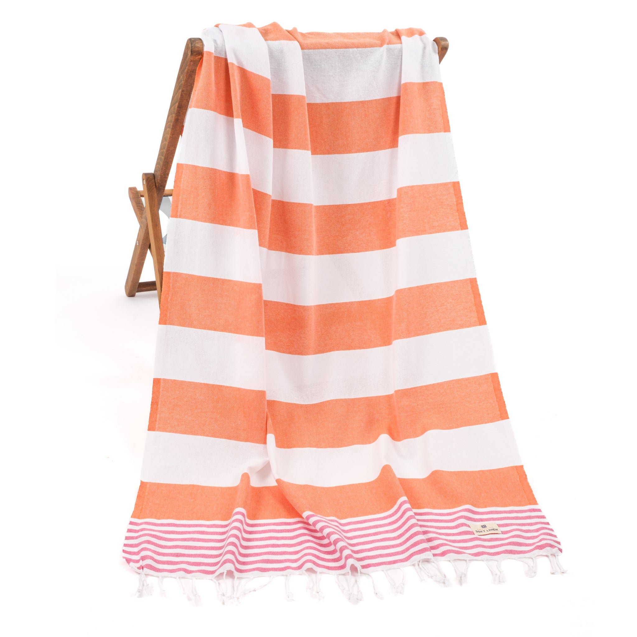 American Soft Linen Turkish Peshtemal Beach Towels, Cotton 4 Pack, 40" x 70" Size, Swim Towels for Beach and Pool Towels