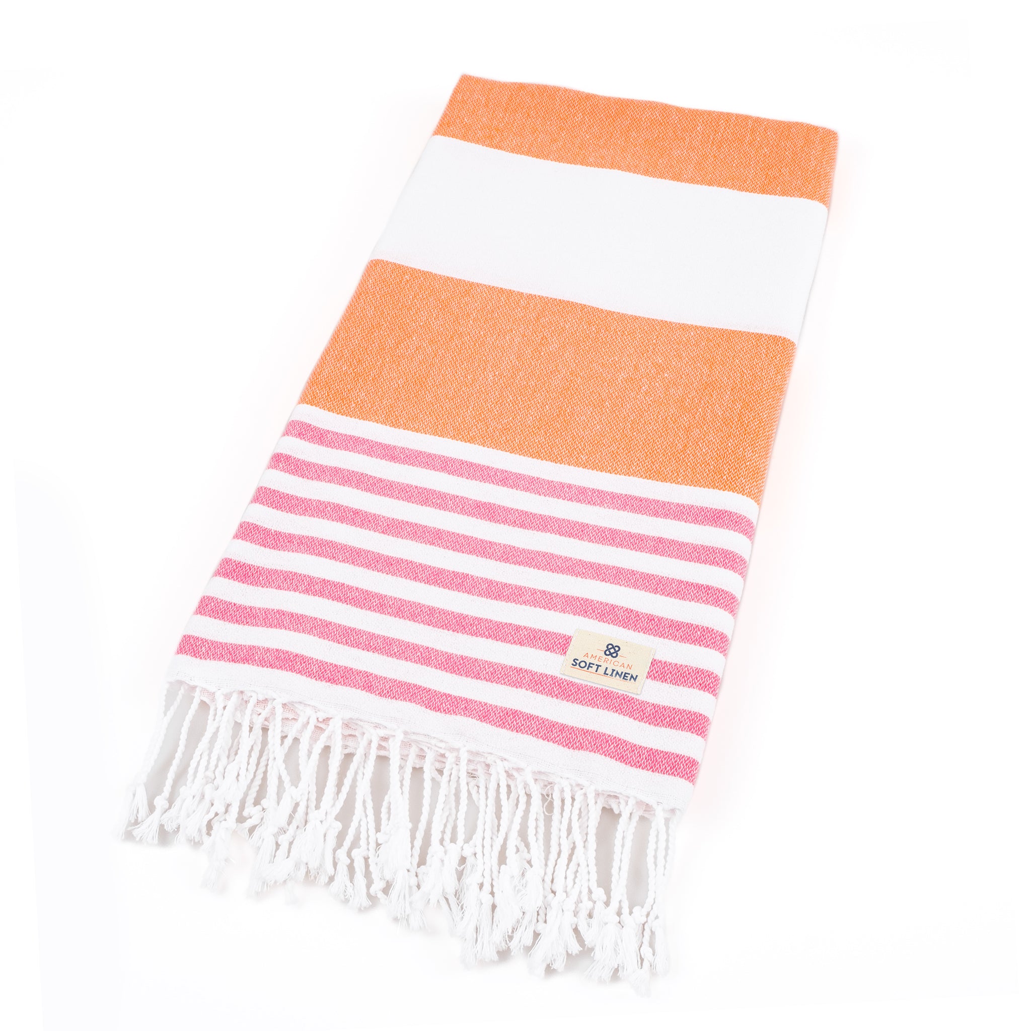 American Soft Linen Turkish Peshtemal Beach Towels, Cotton 4 Pack, 40" x 70" Size, Swim Towels for Beach and Pool Towels