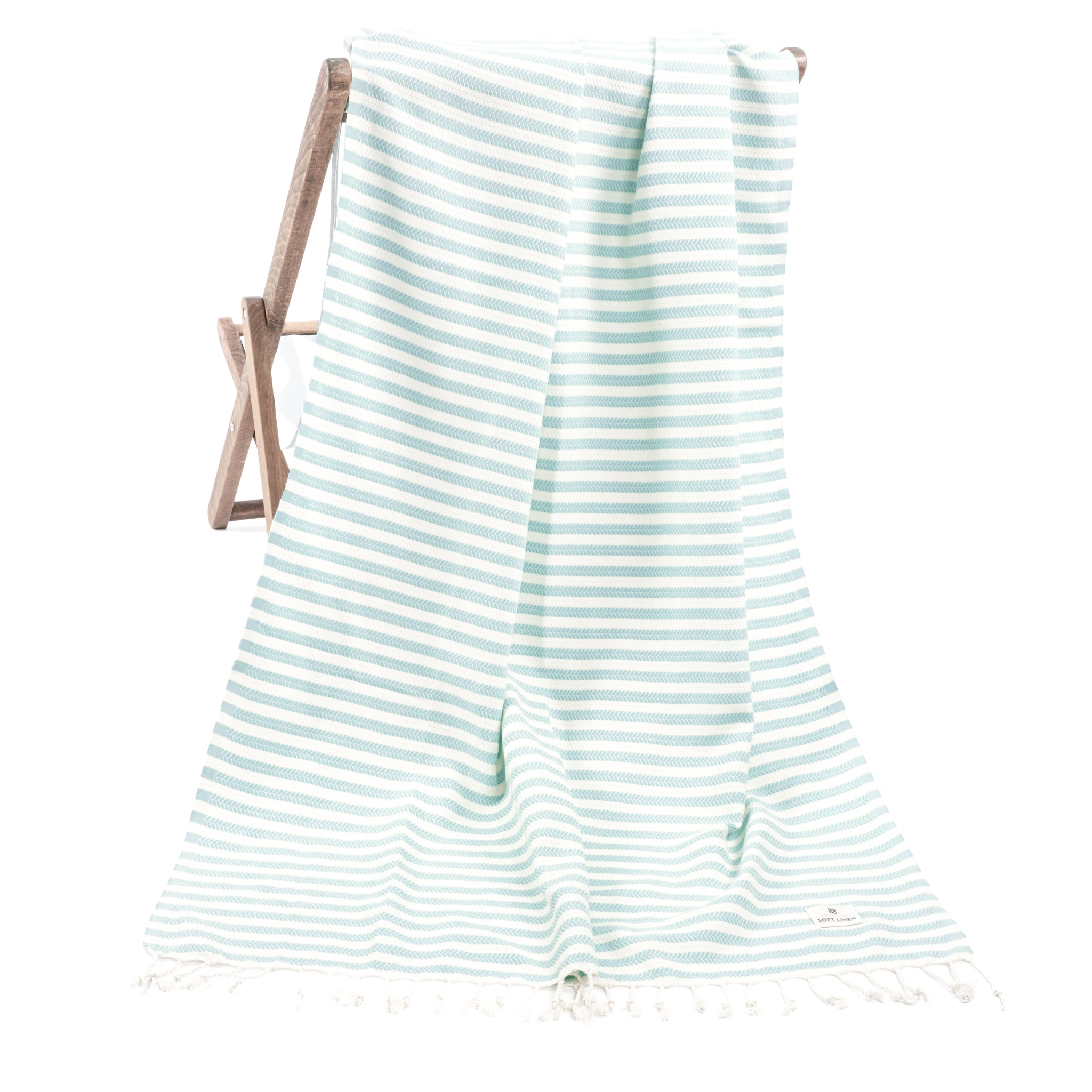 American Soft Linen Turkish Peshtemal Beach Towels, Cotton 4 Pack, 40" x 70" Size, Swim Towels for Beach and Pool Towels