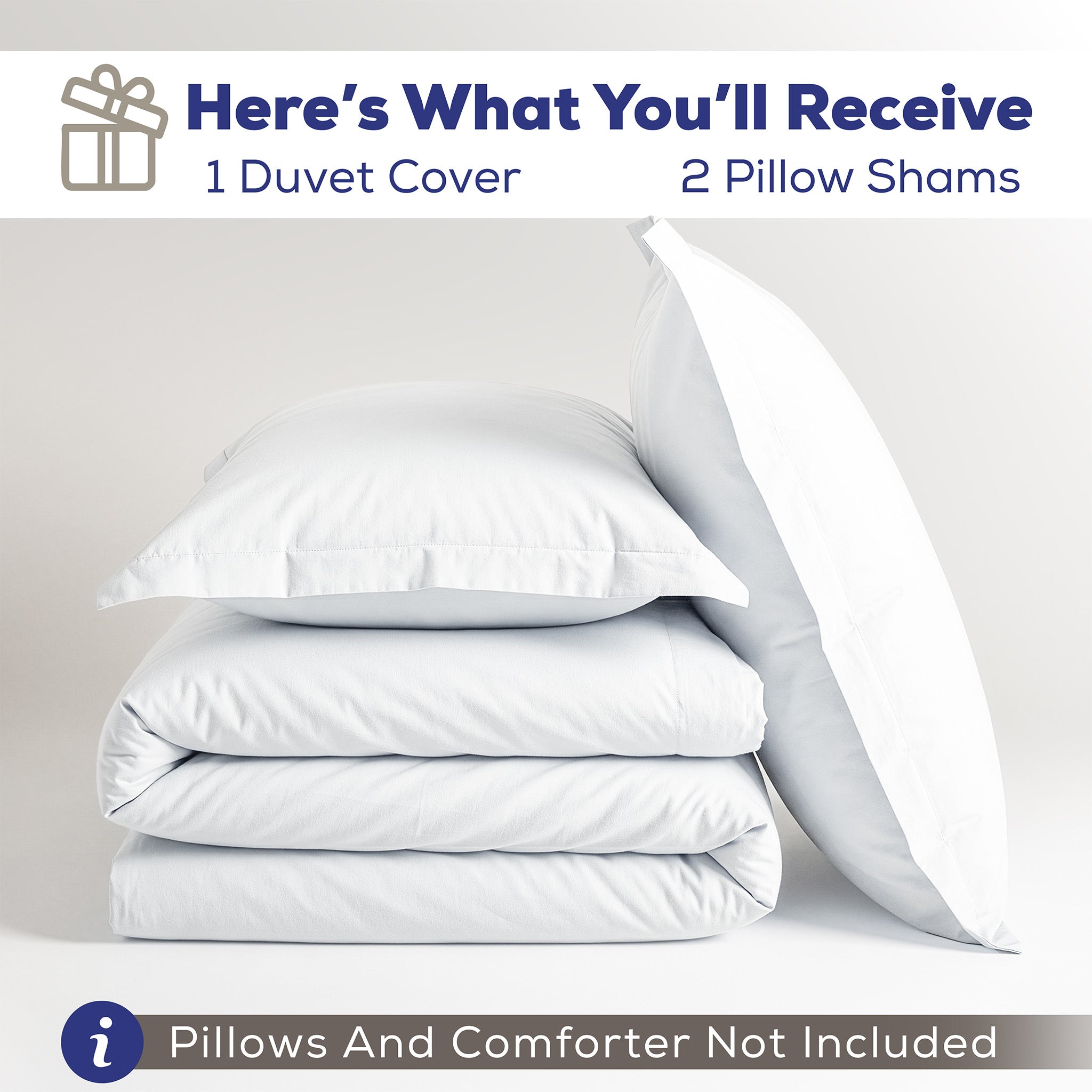 American Soft Linen 100% Washed Cotton Percale Duvet Cover Set – Soft Breathable Bedding Set with Pillow Shams