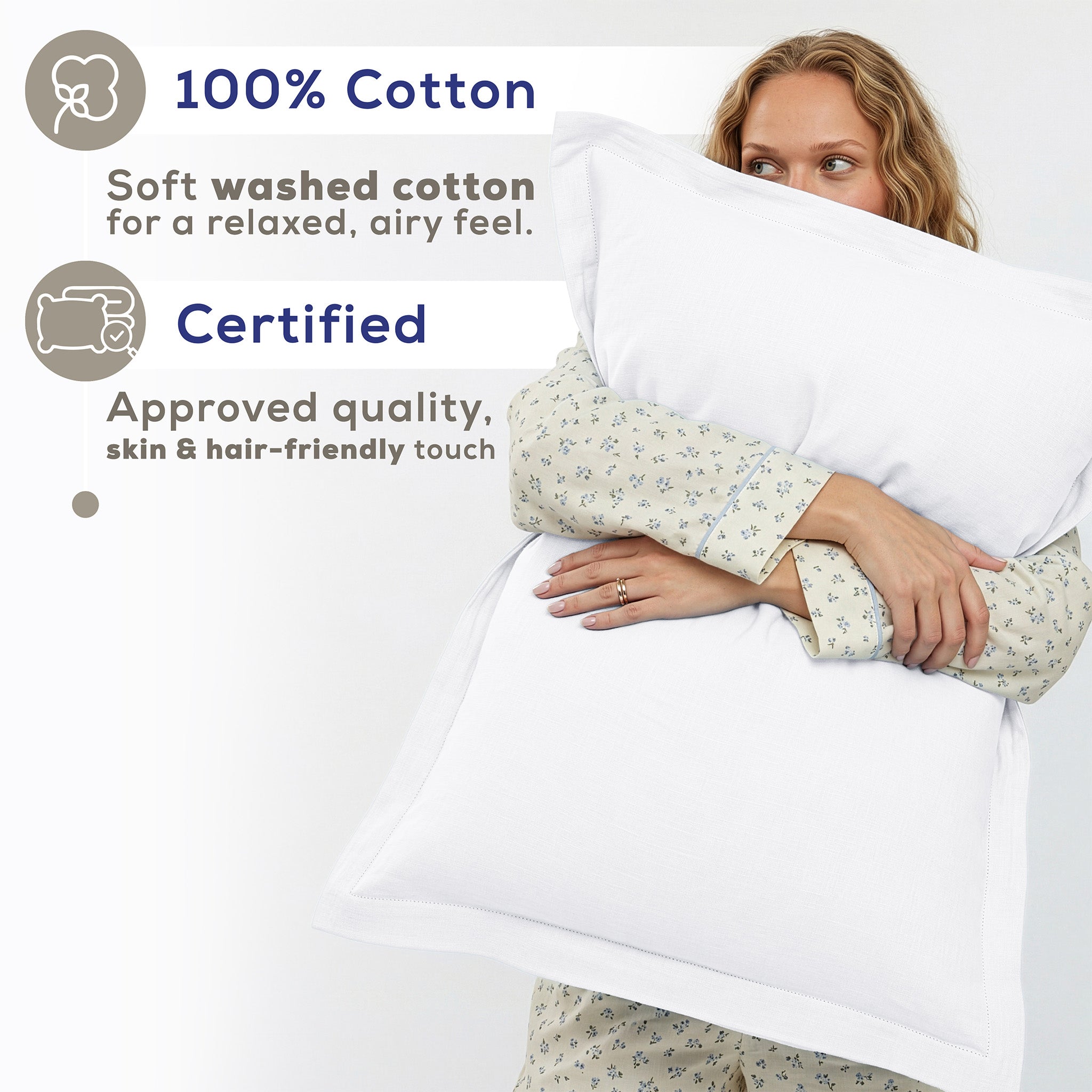 American Soft Linen 100% Washed Cotton Percale Duvet Cover Set – Soft Breathable Bedding Set with Pillow Shams